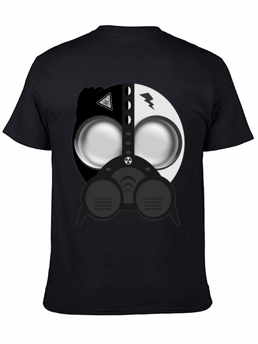 Unique Gas Mask Graphic T-Shirt - Biohazard Style