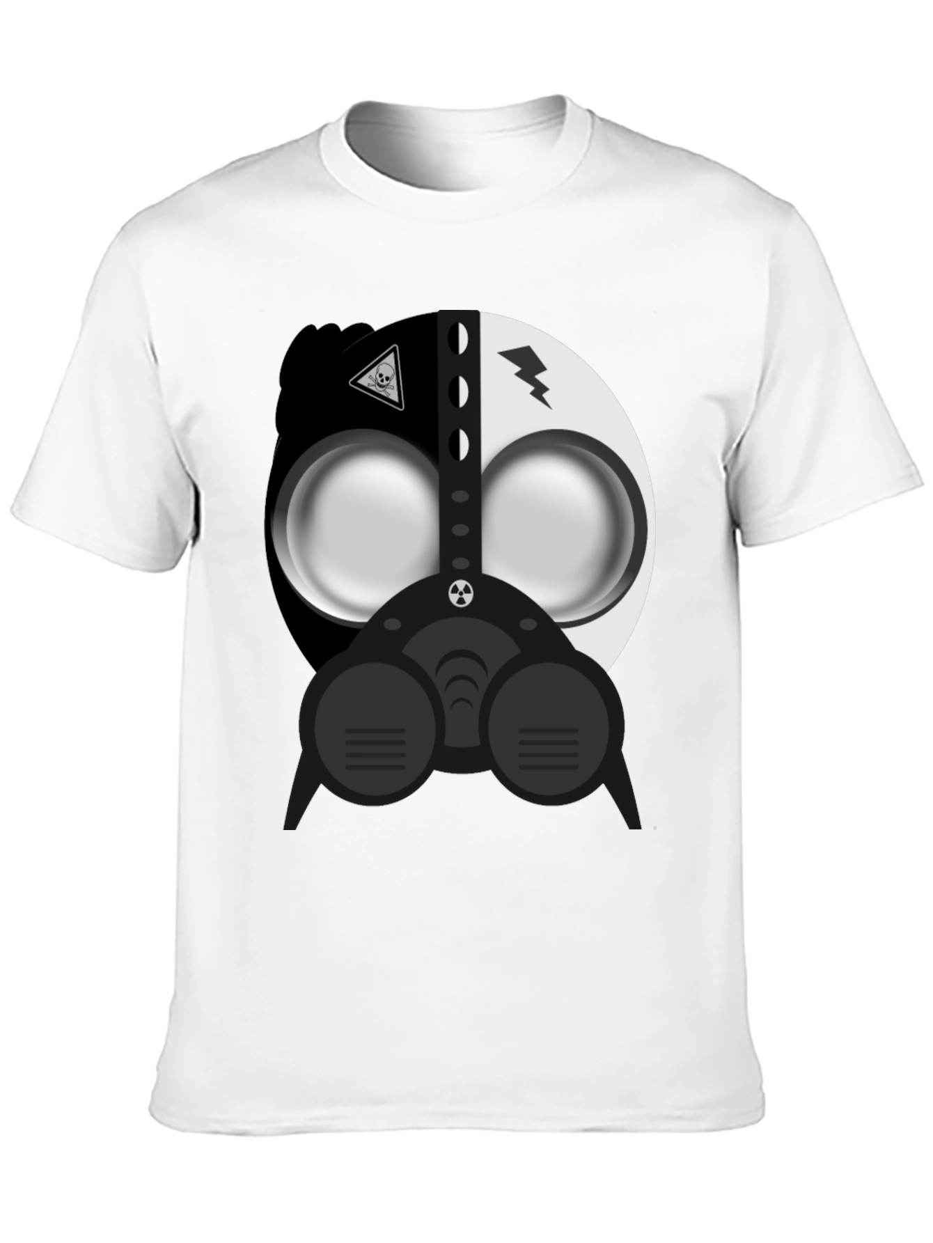Unique Gas Mask Graphic T-Shirt - Biohazard Style