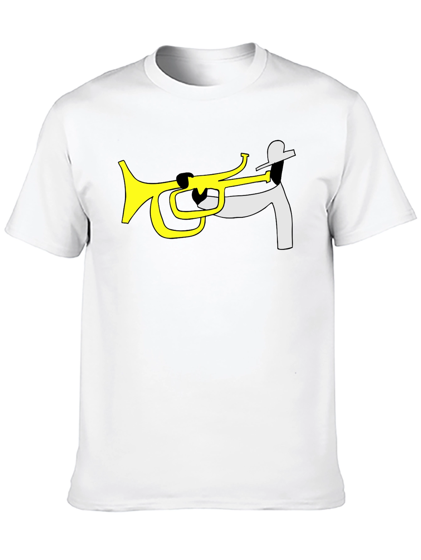 Jazz Trumpet T-Shirt - Black Cotton Graphic Tee