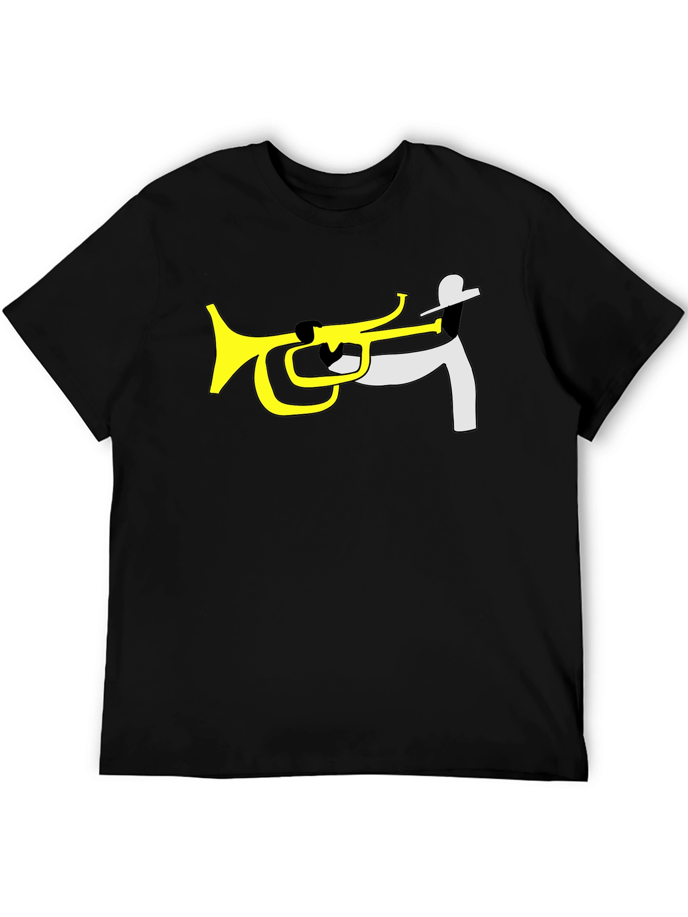 Jazz Trumpet T-Shirt - Black Cotton Graphic Tee