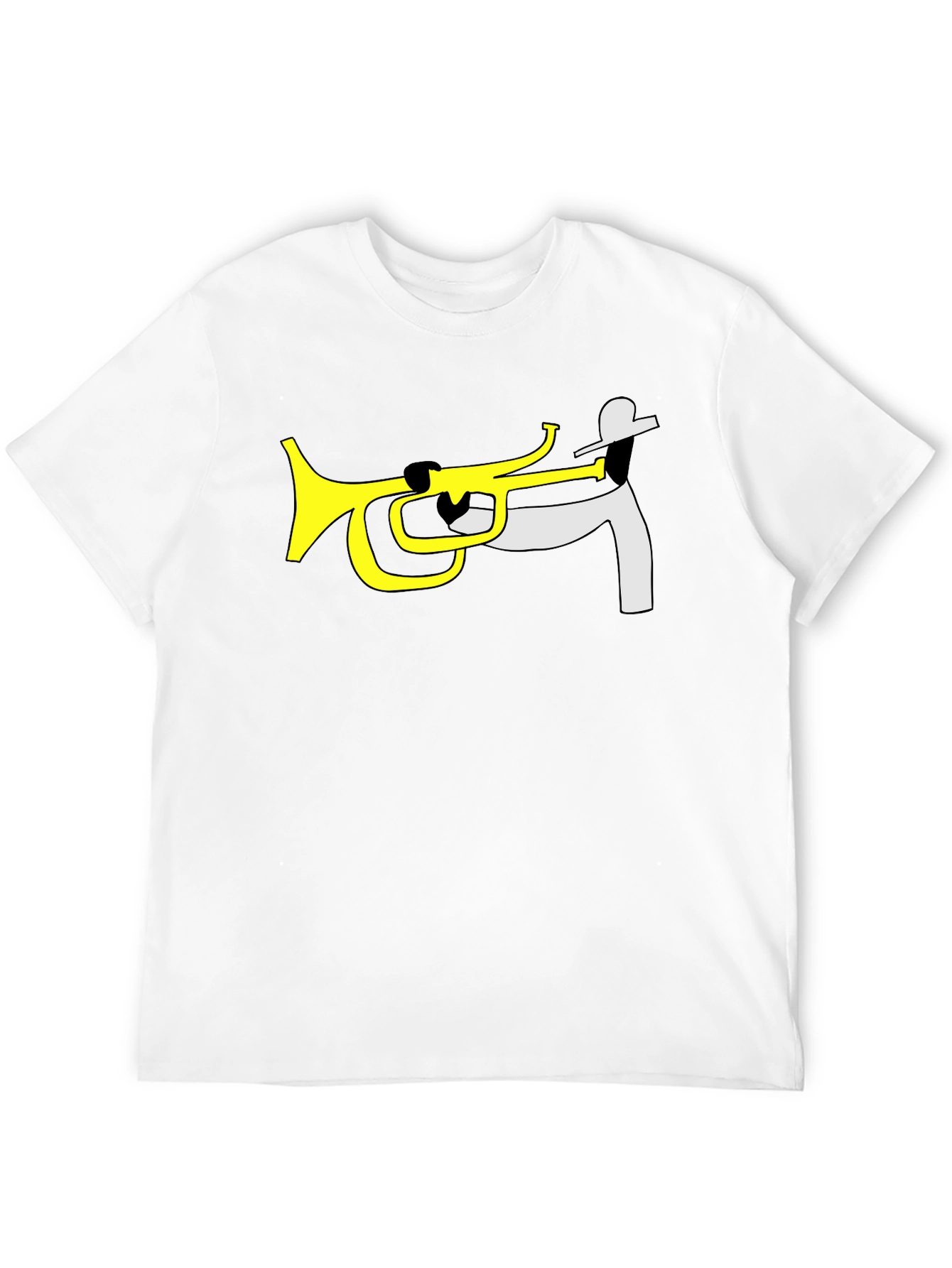 Jazz Trumpet T-Shirt - Black Cotton Graphic Tee