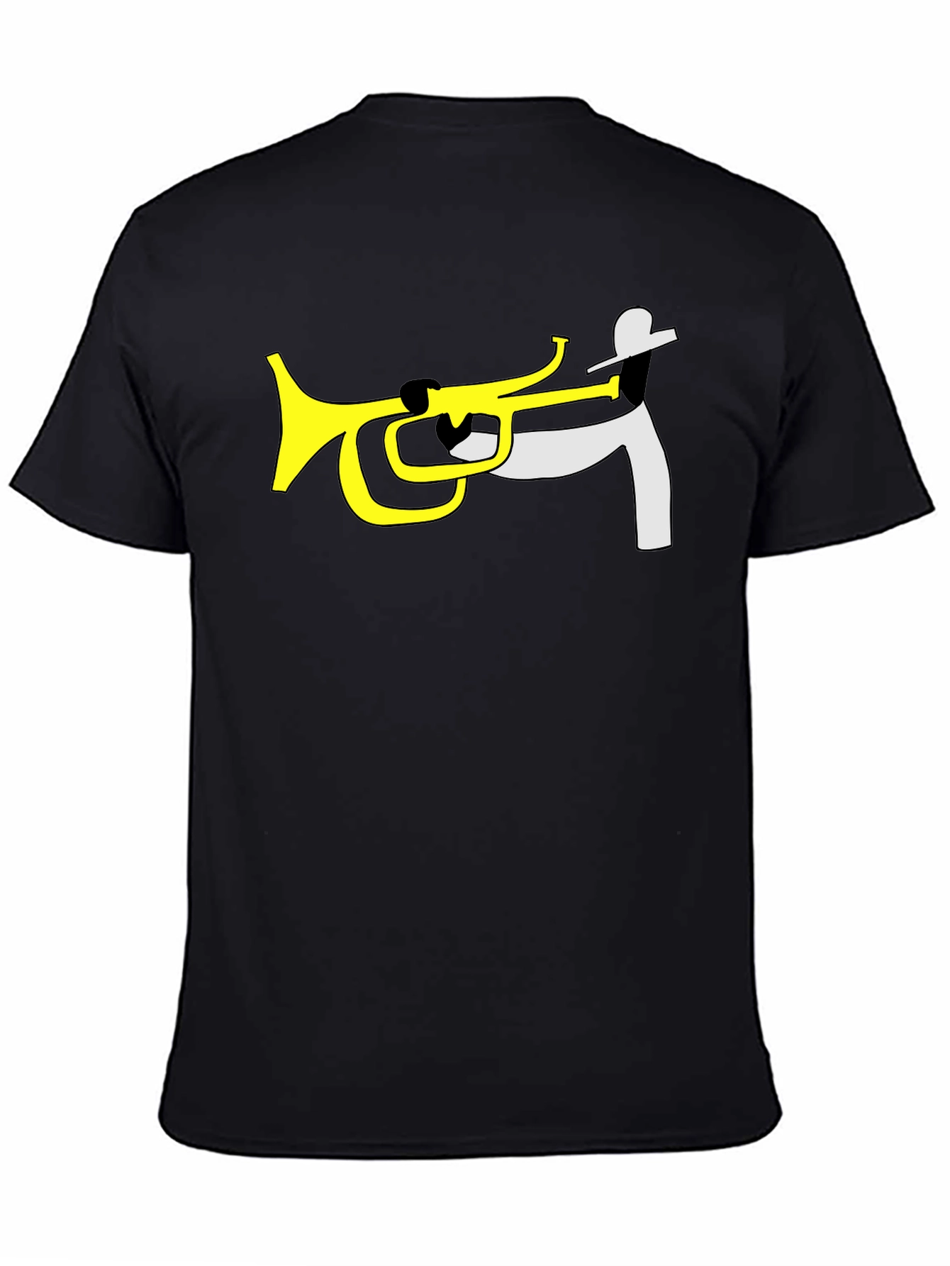 Jazz Trumpet T-Shirt - Black Cotton Graphic Tee