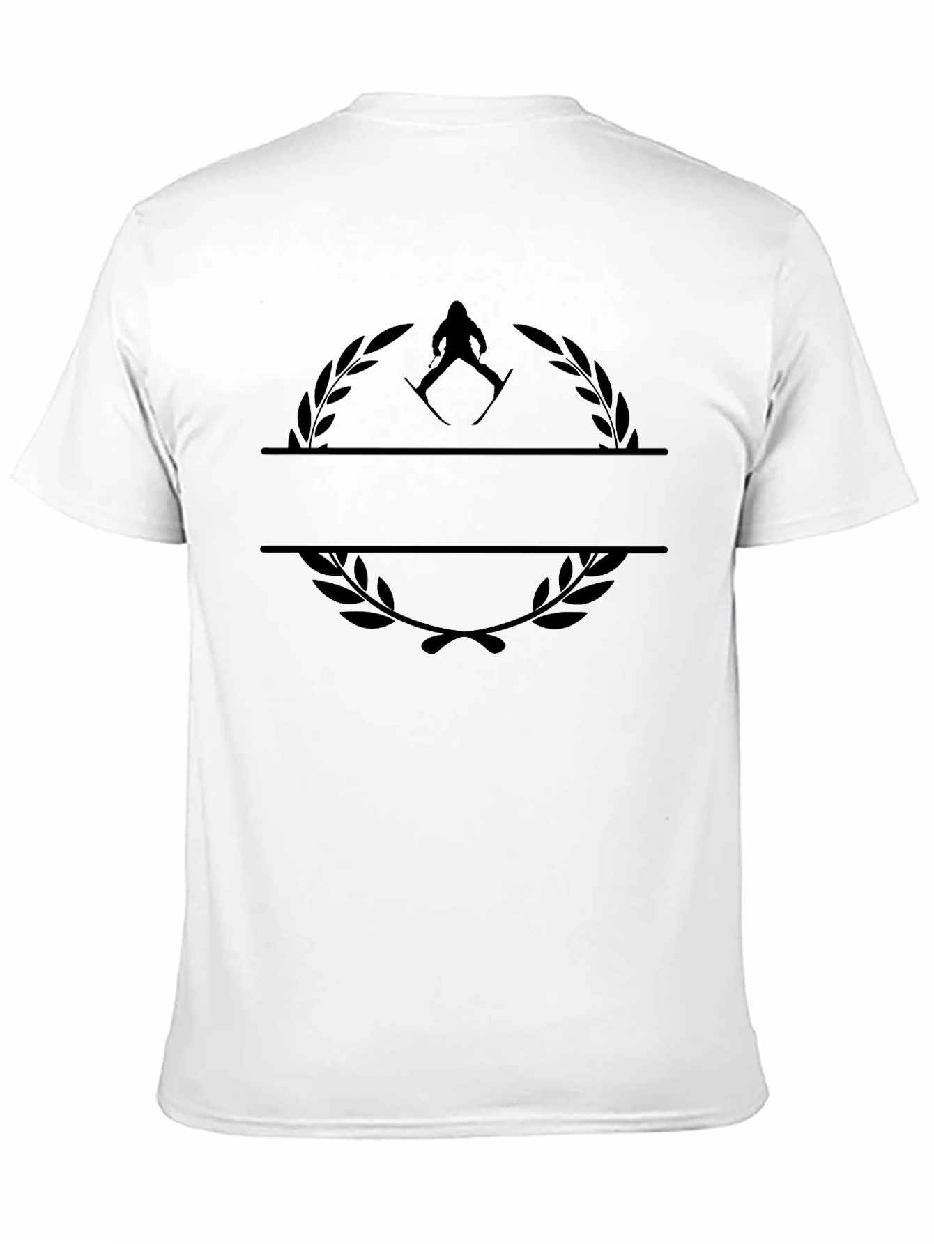 Skiing Monogram Black T-Shirt