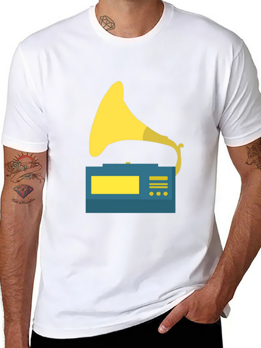 Retro Record Player Graphic T-Shirt