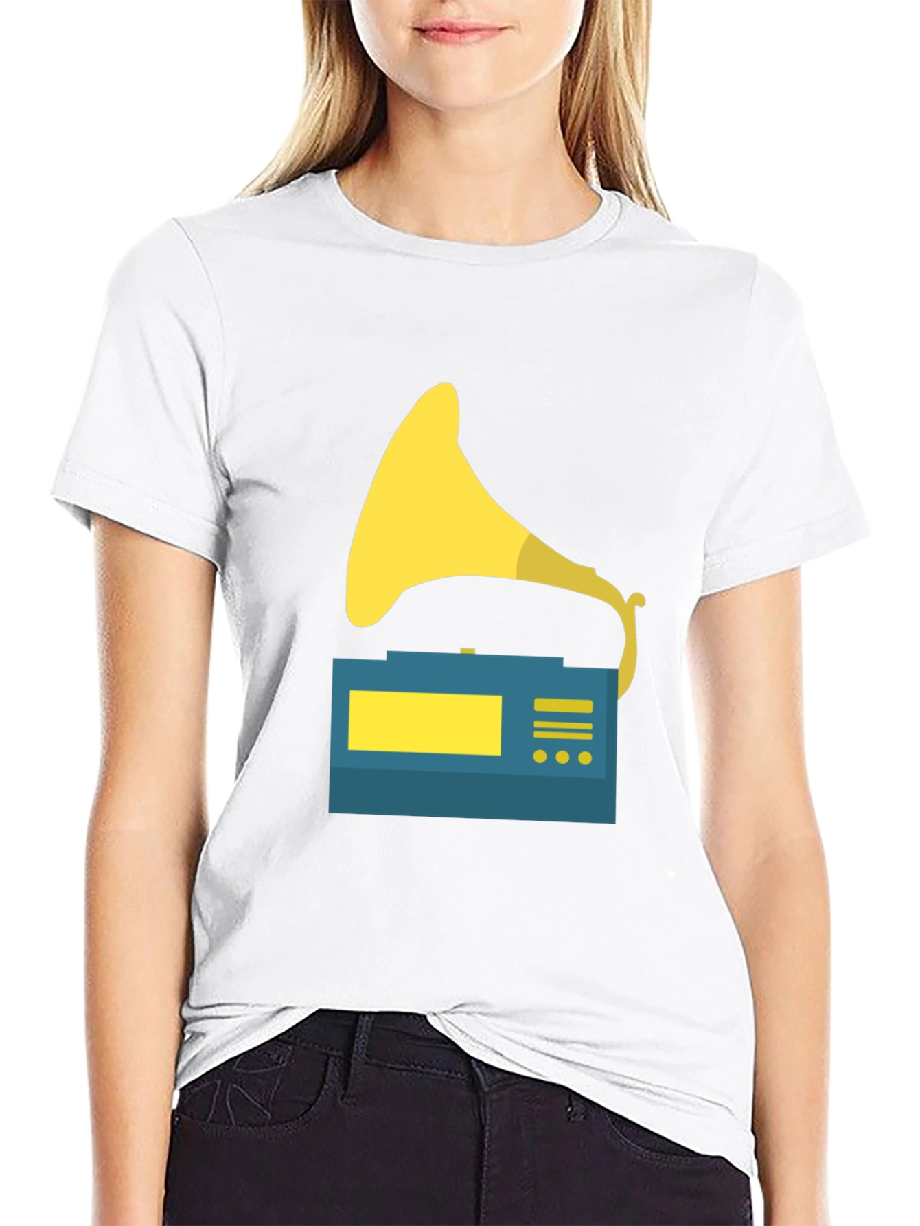 Retro Record Player Graphic T-Shirt