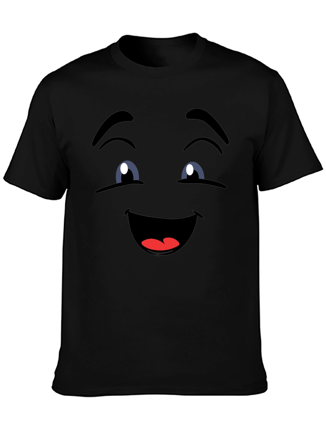 Funny Face Graphic Black T-Shirt
