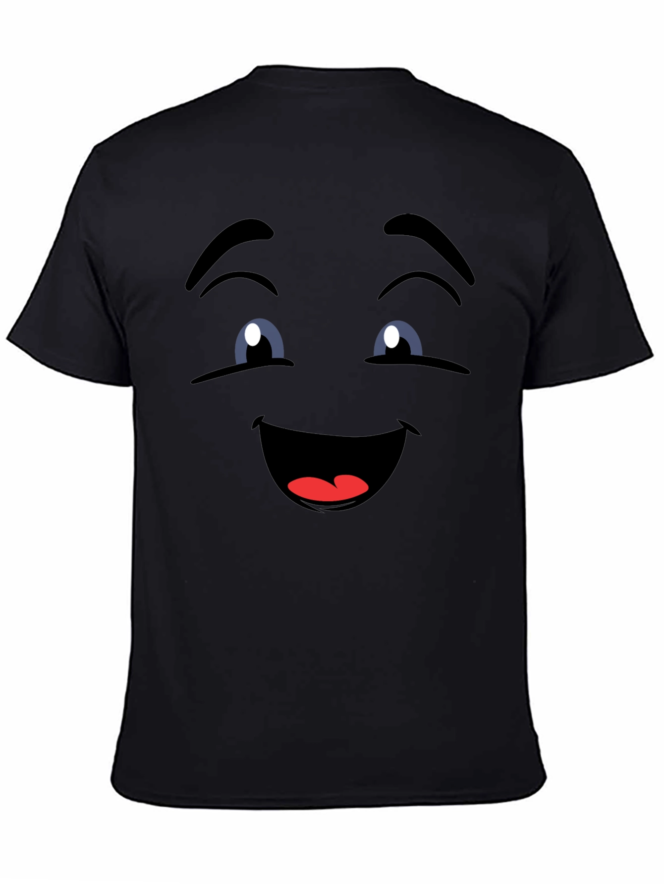 Funny Face Graphic Black T-Shirt