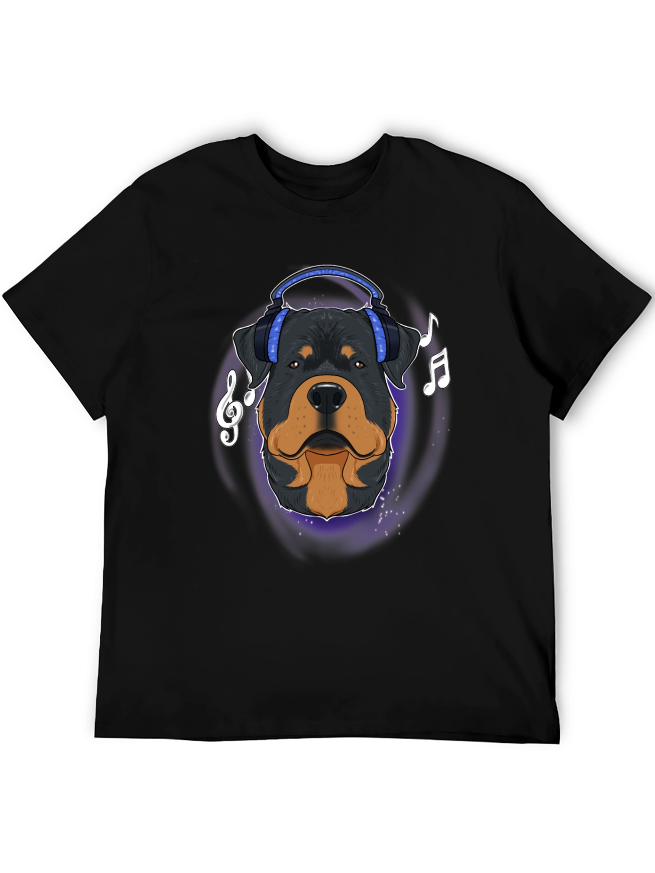 Dog with Headphones Graphic T-Shirt