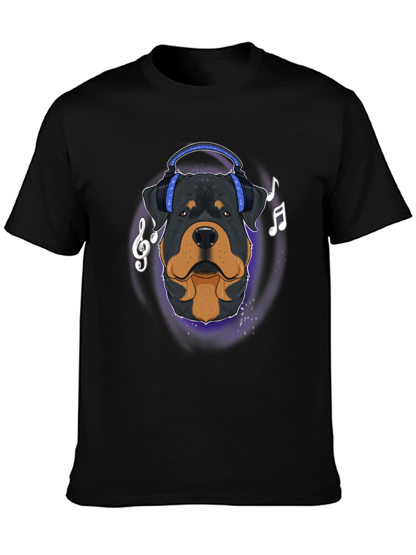 Dog with Headphones Graphic T-Shirt