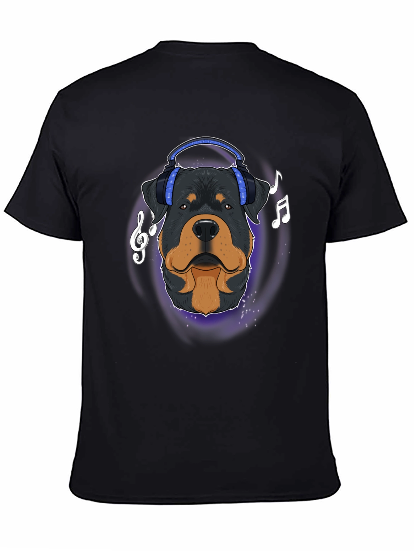 Dog with Headphones Graphic T-Shirt