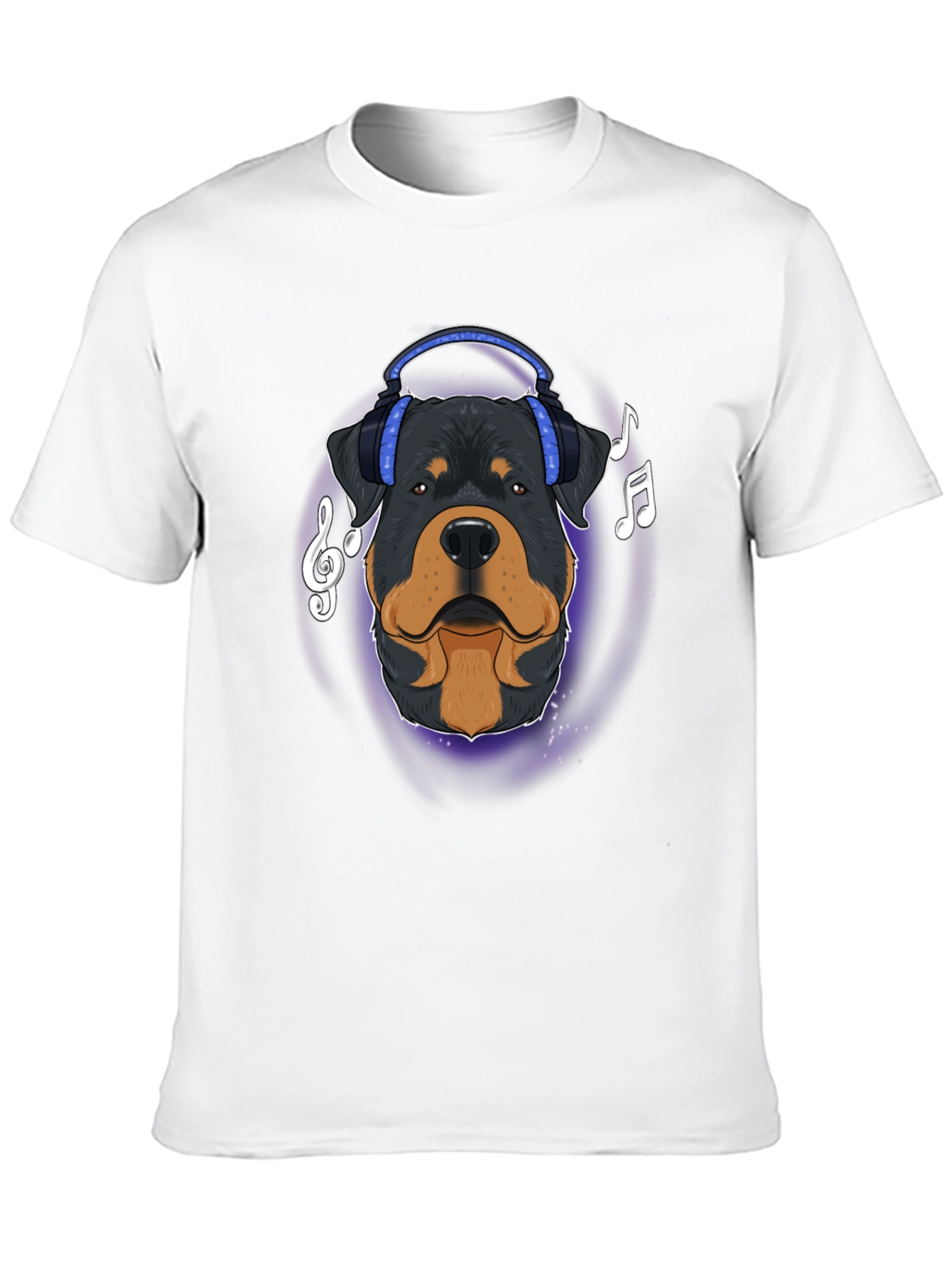 Dog with Headphones Graphic T-Shirt