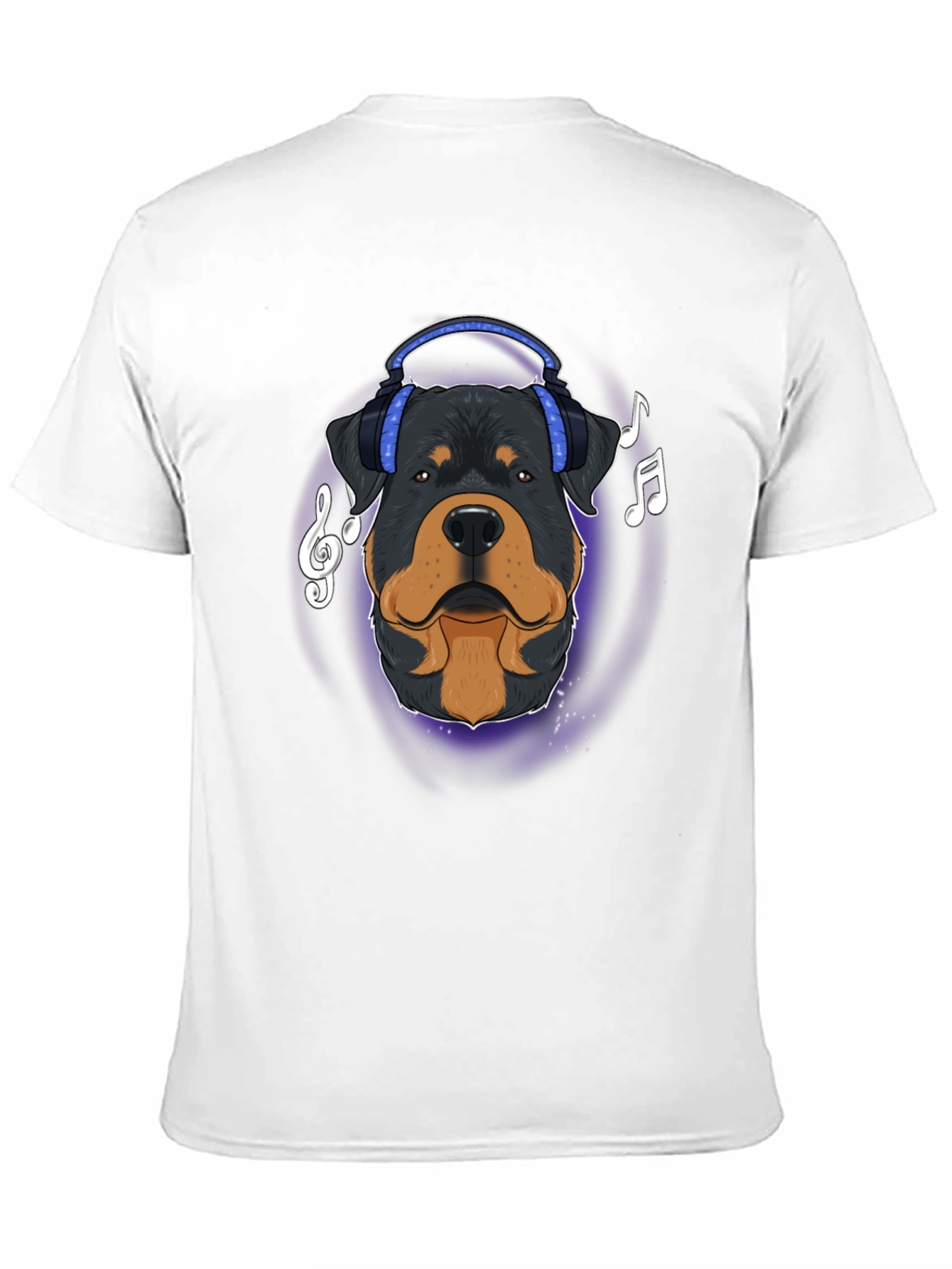 Dog with Headphones Graphic T-Shirt