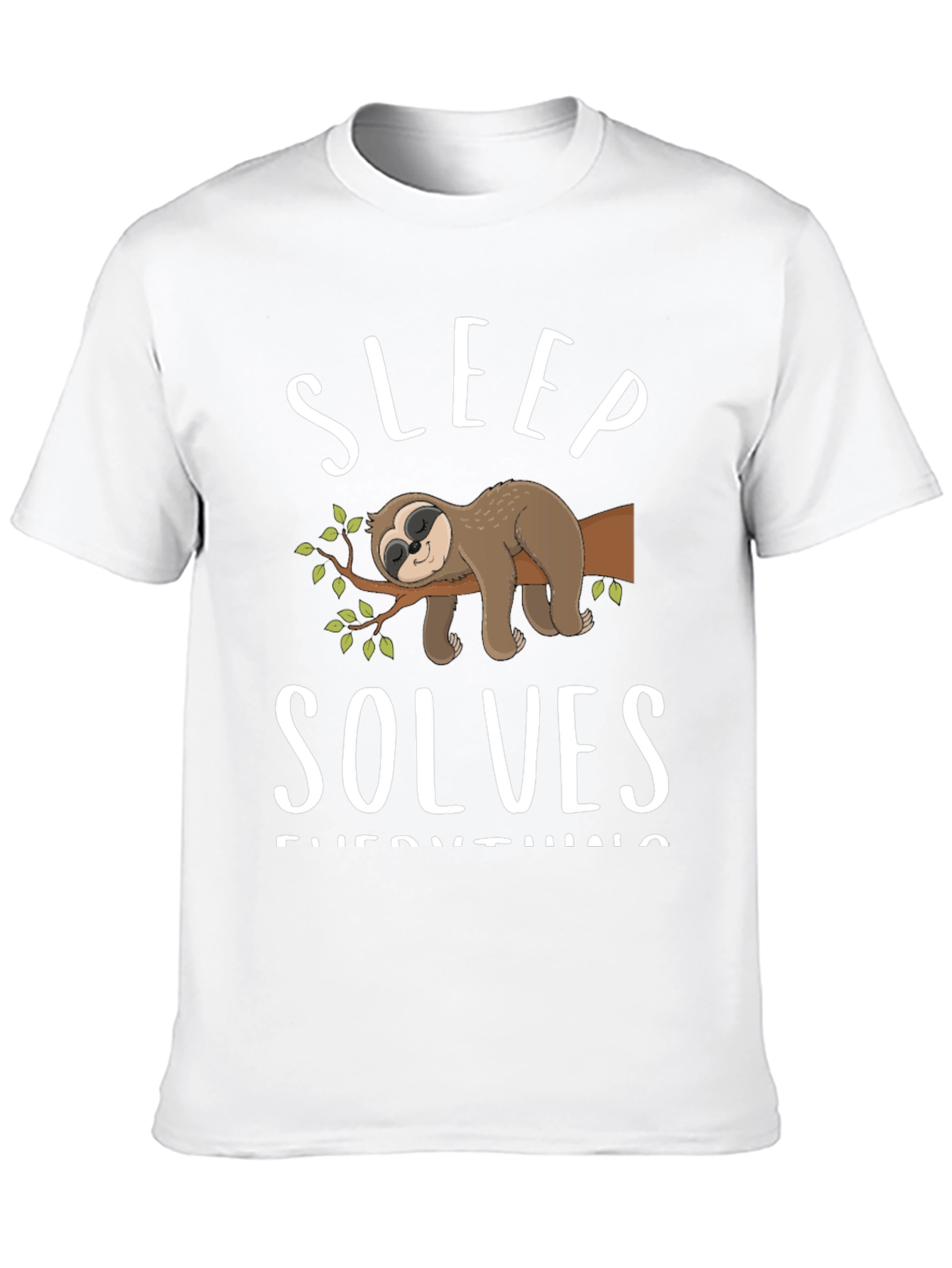 Sleep Solves Everything Sloth Graphic Tee
