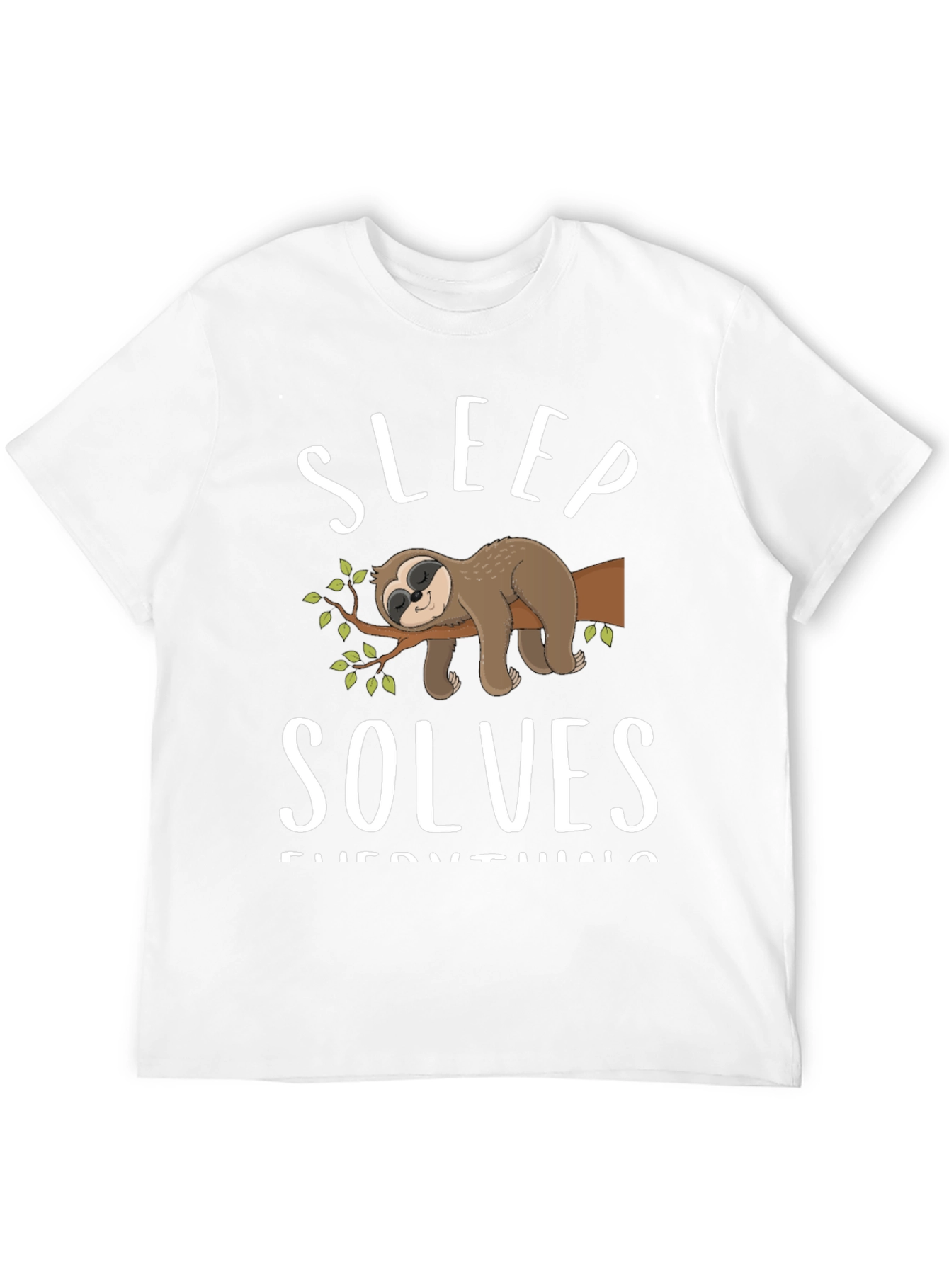 Sleep Solves Everything Sloth Graphic Tee