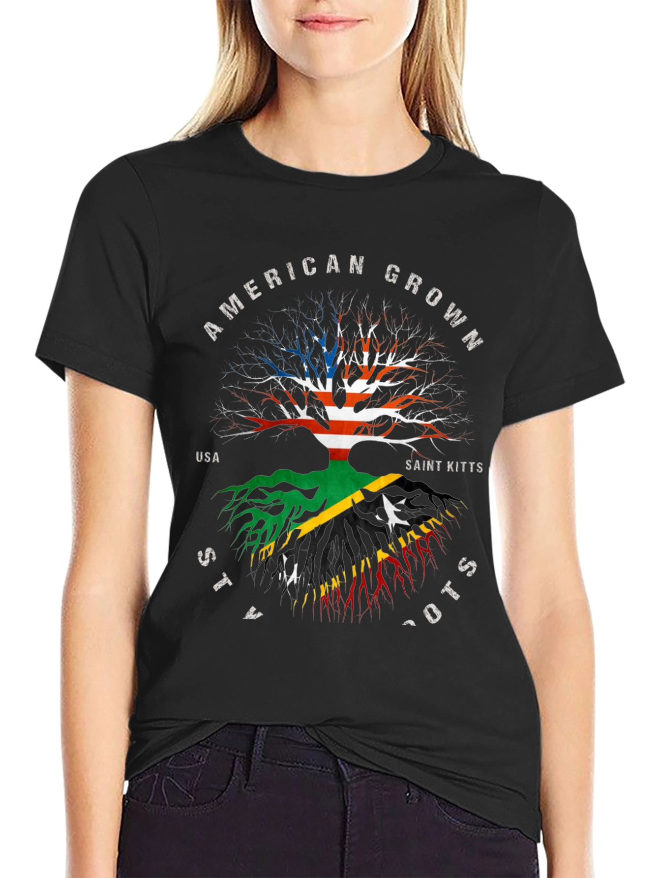American Grown St Kitts Roots T-Shirt