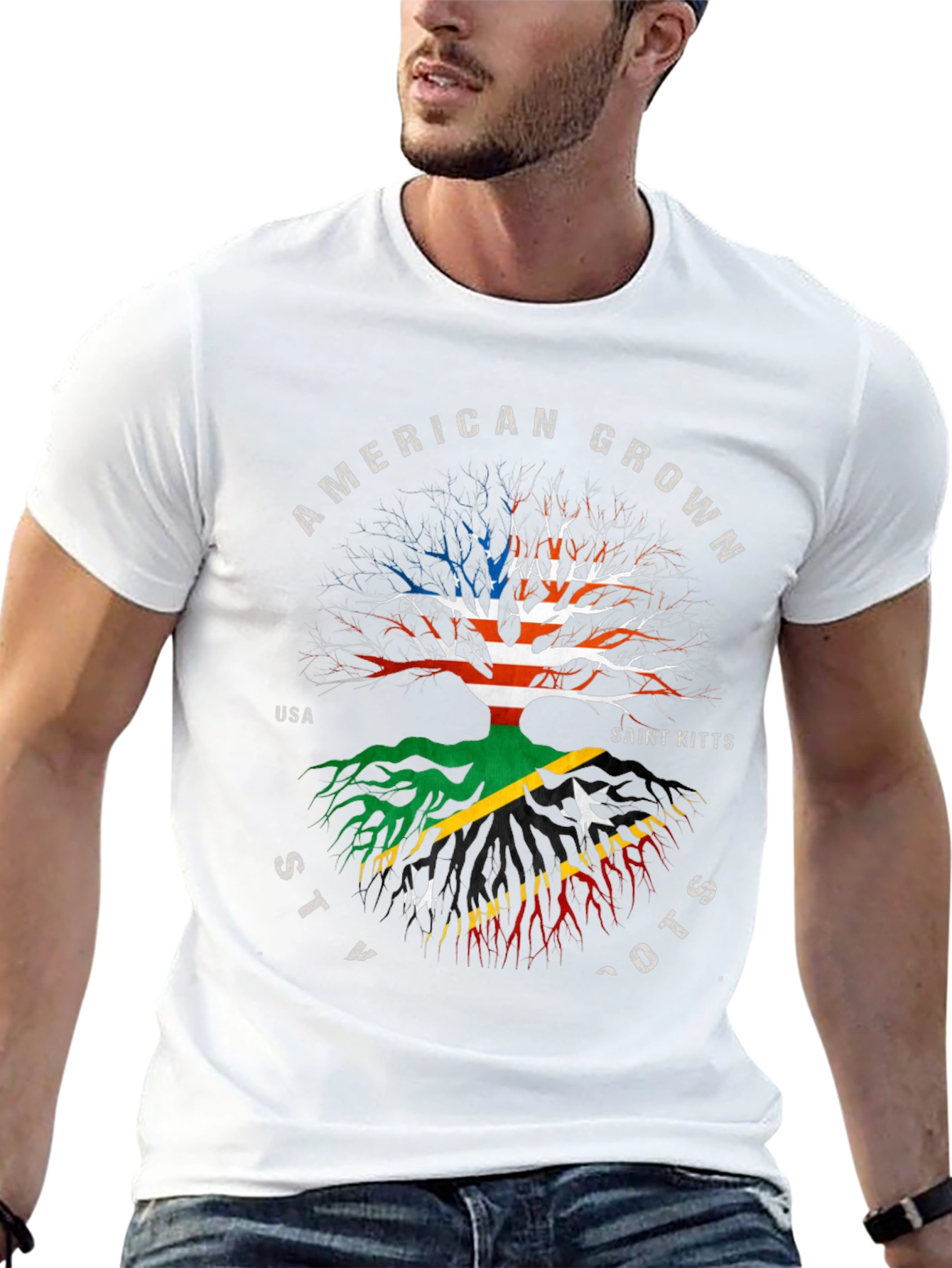 American Grown St Kitts Roots T-Shirt