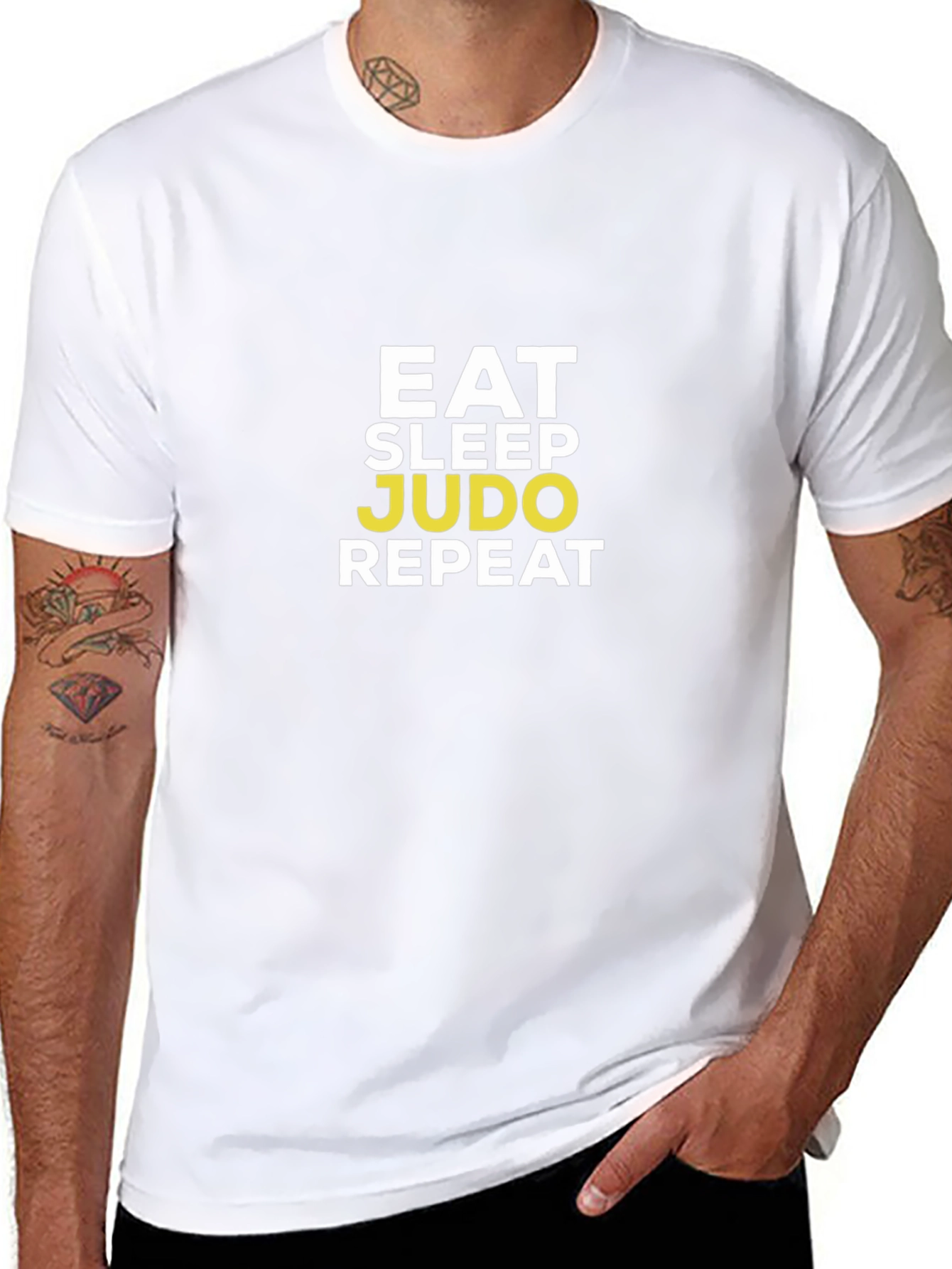 Eat Sleep Judo Repeat Black T-Shirt