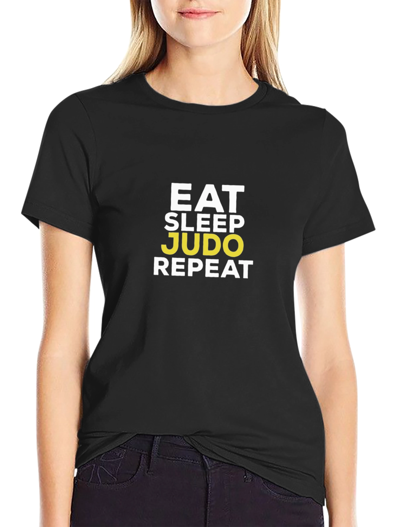 Eat Sleep Judo Repeat Black T-Shirt
