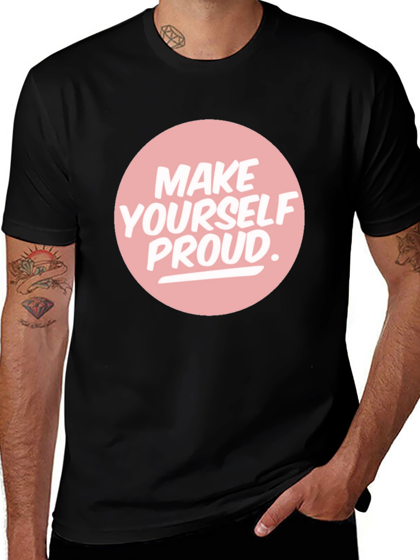 Make Yourself Proud Graphic Tee - Black