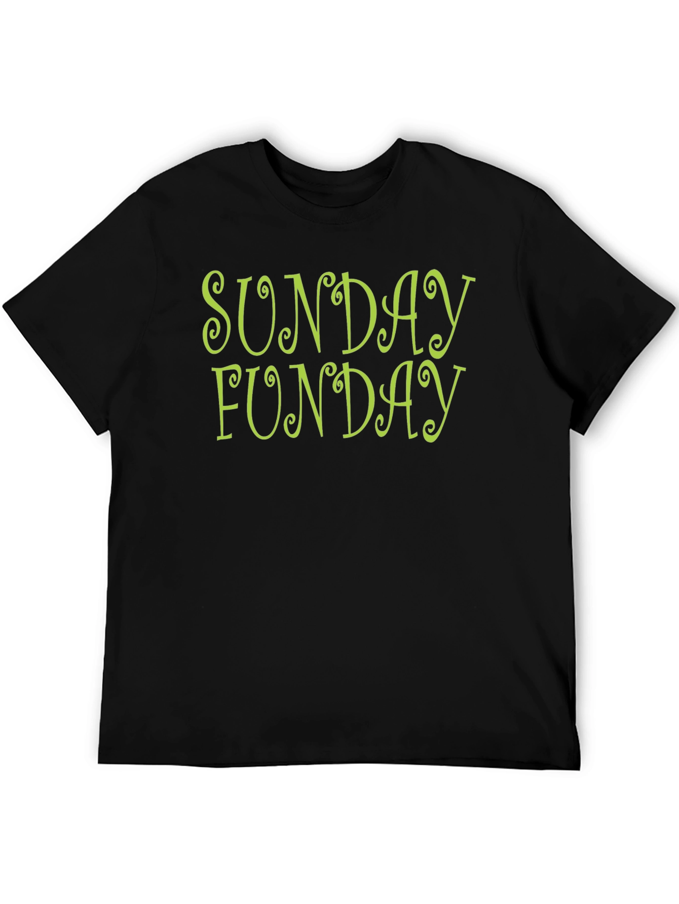 Sunday Funday T-Shirt - Black Crew Neck Tee