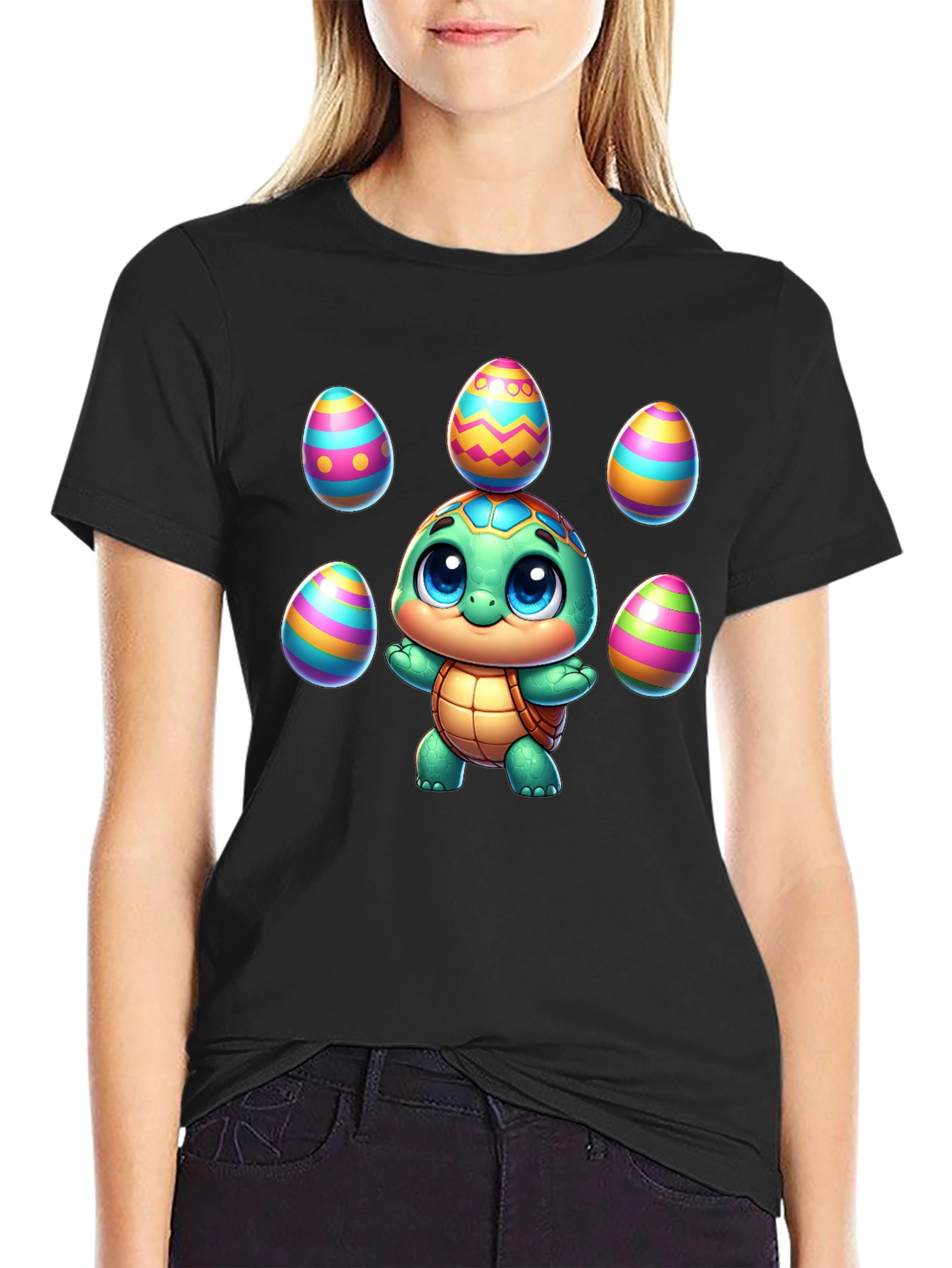 Easter Turtle T-Shirt - Cute Cartoon Animal Tee