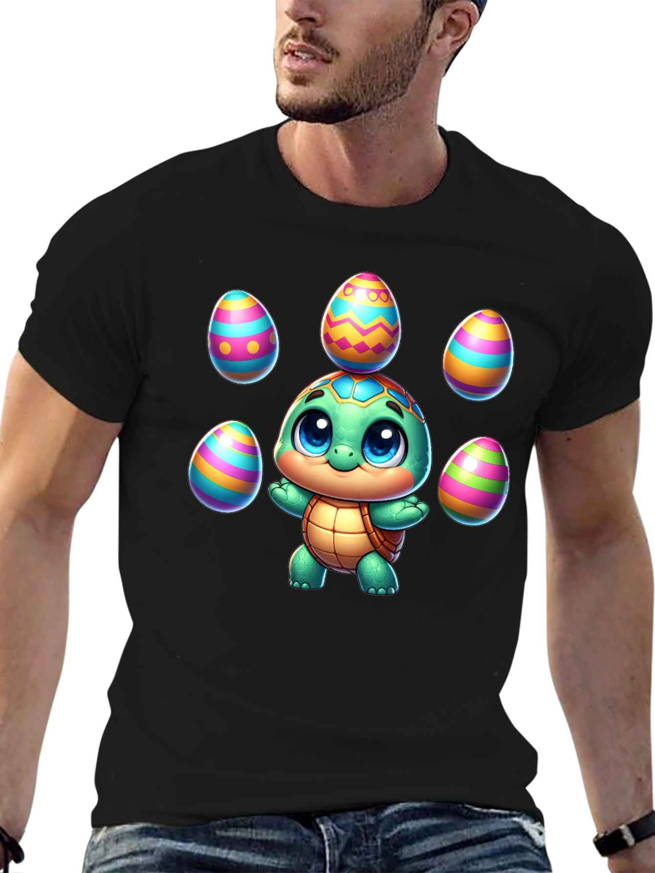 Easter Turtle T-Shirt - Cute Cartoon Animal Tee