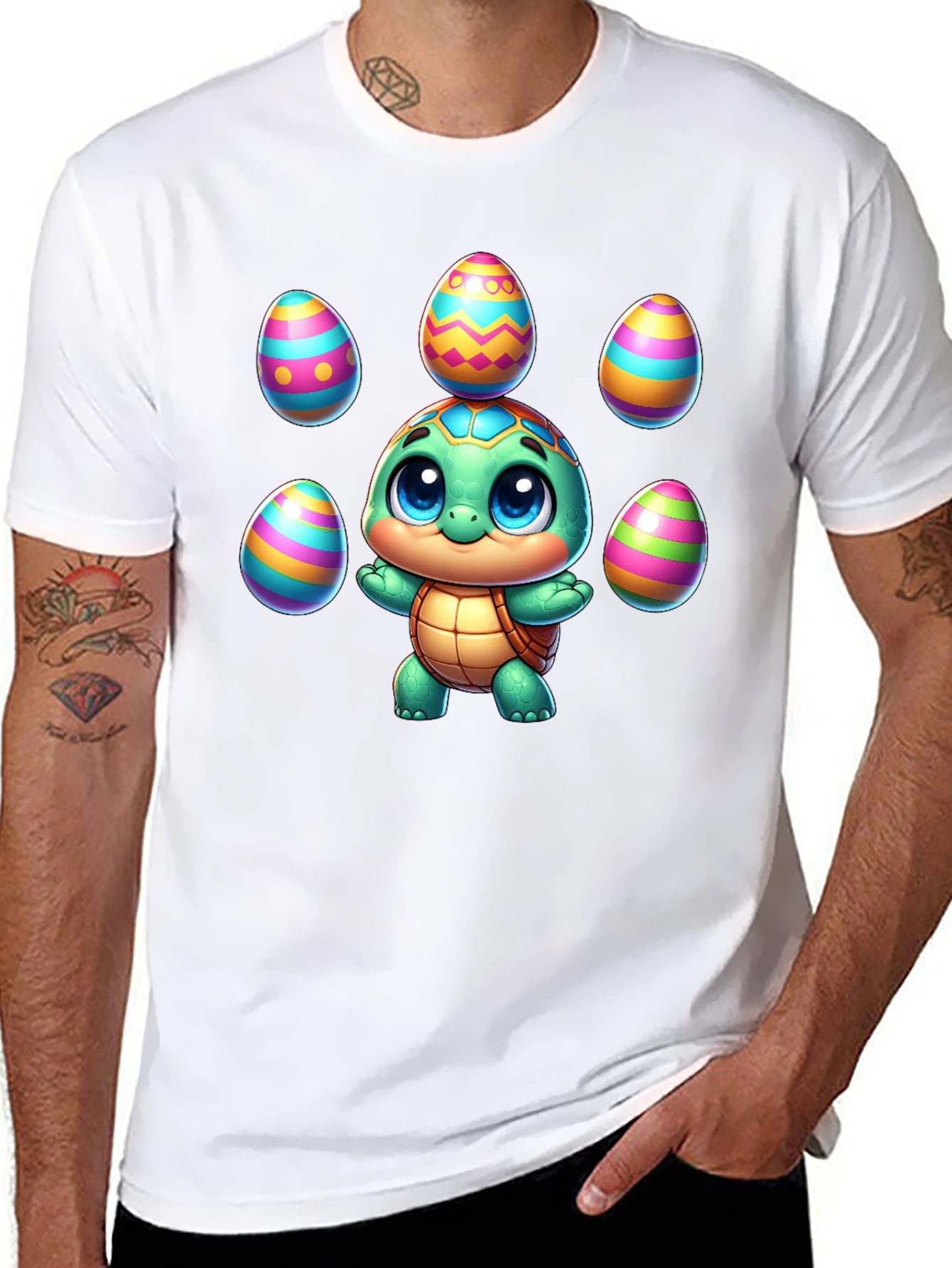Easter Turtle T-Shirt - Cute Cartoon Animal Tee