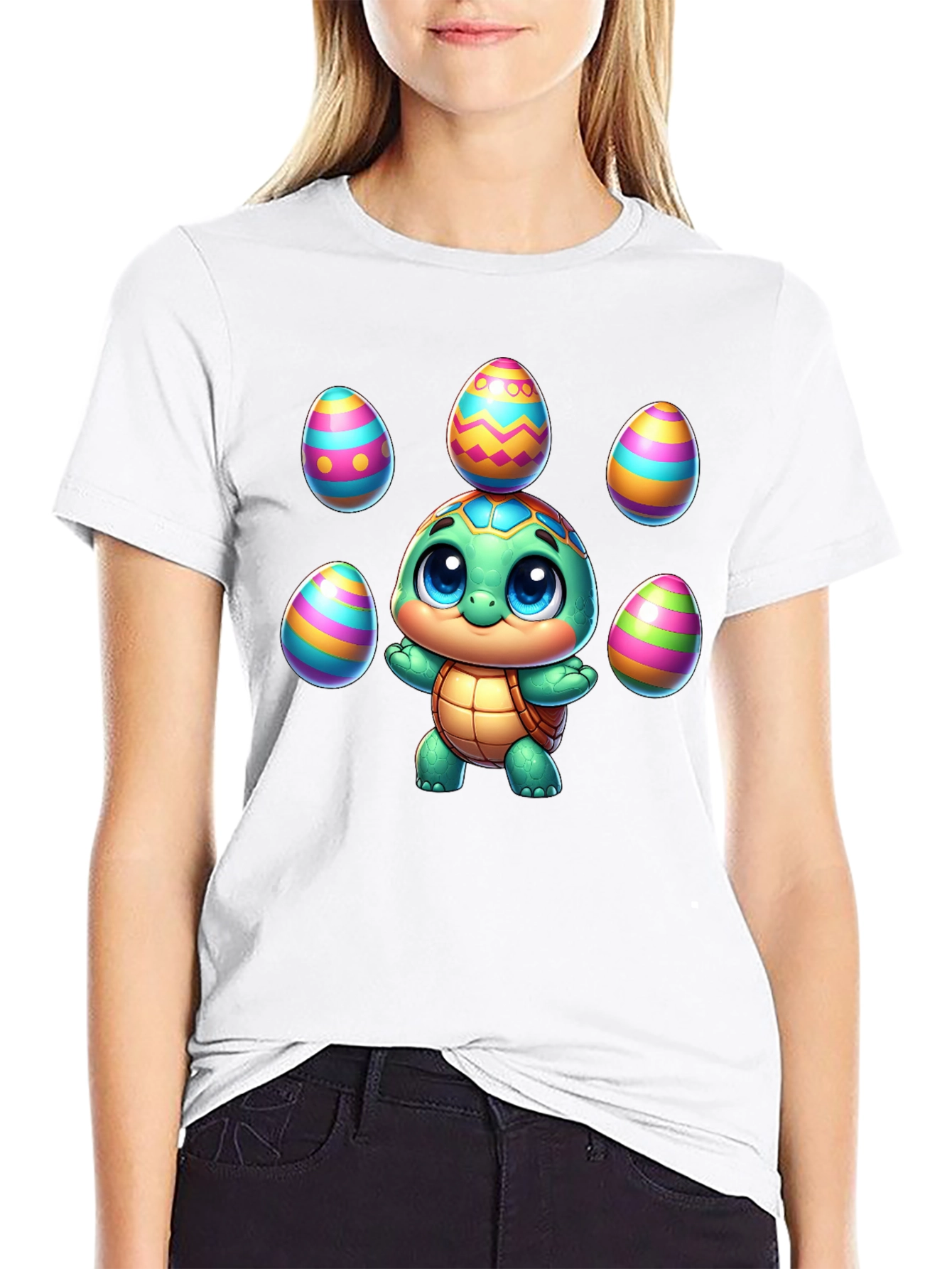 Easter Turtle T-Shirt - Cute Cartoon Animal Tee
