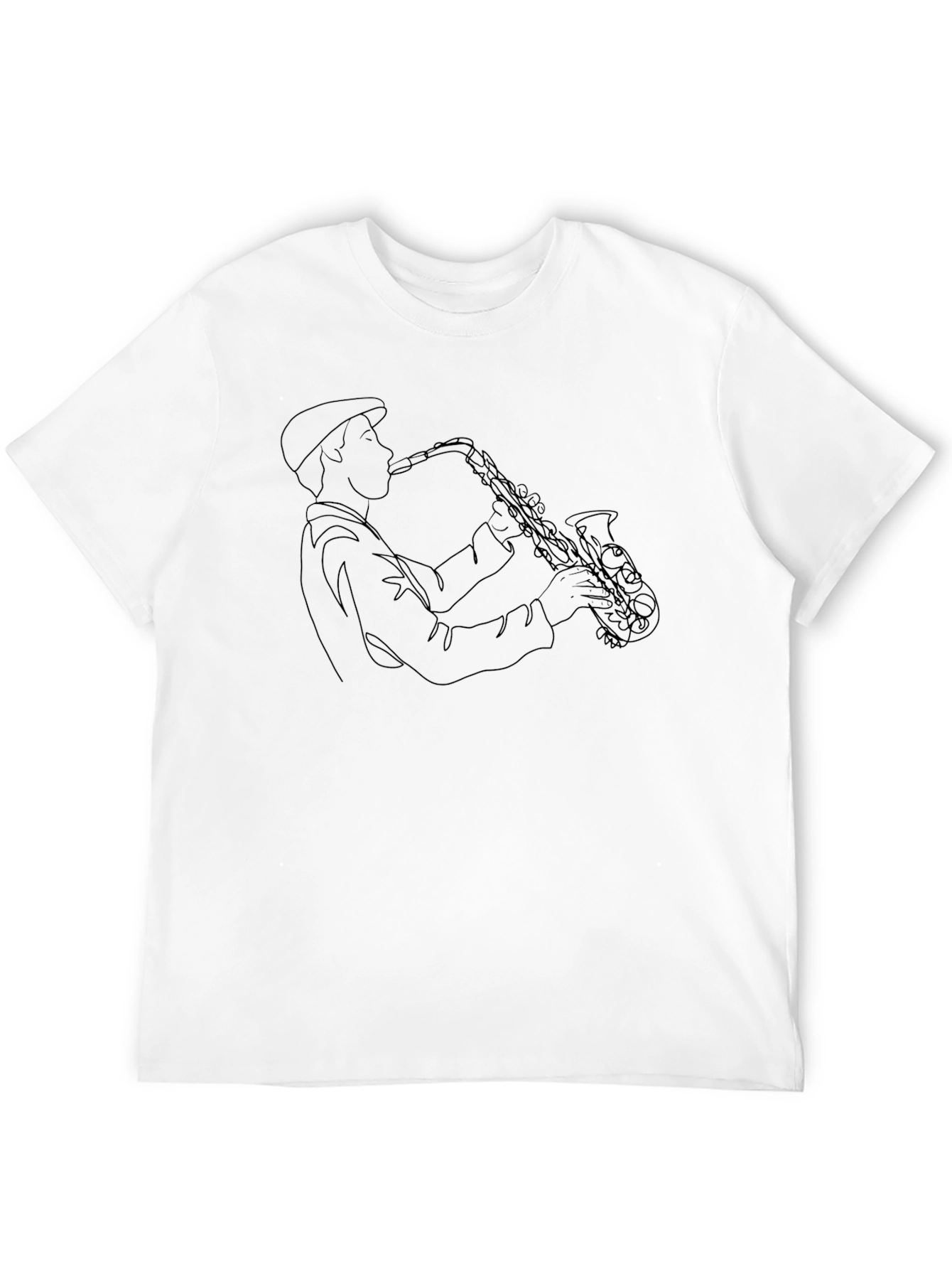 Saxophone Player Graphic Tee - Black T-Shirt
