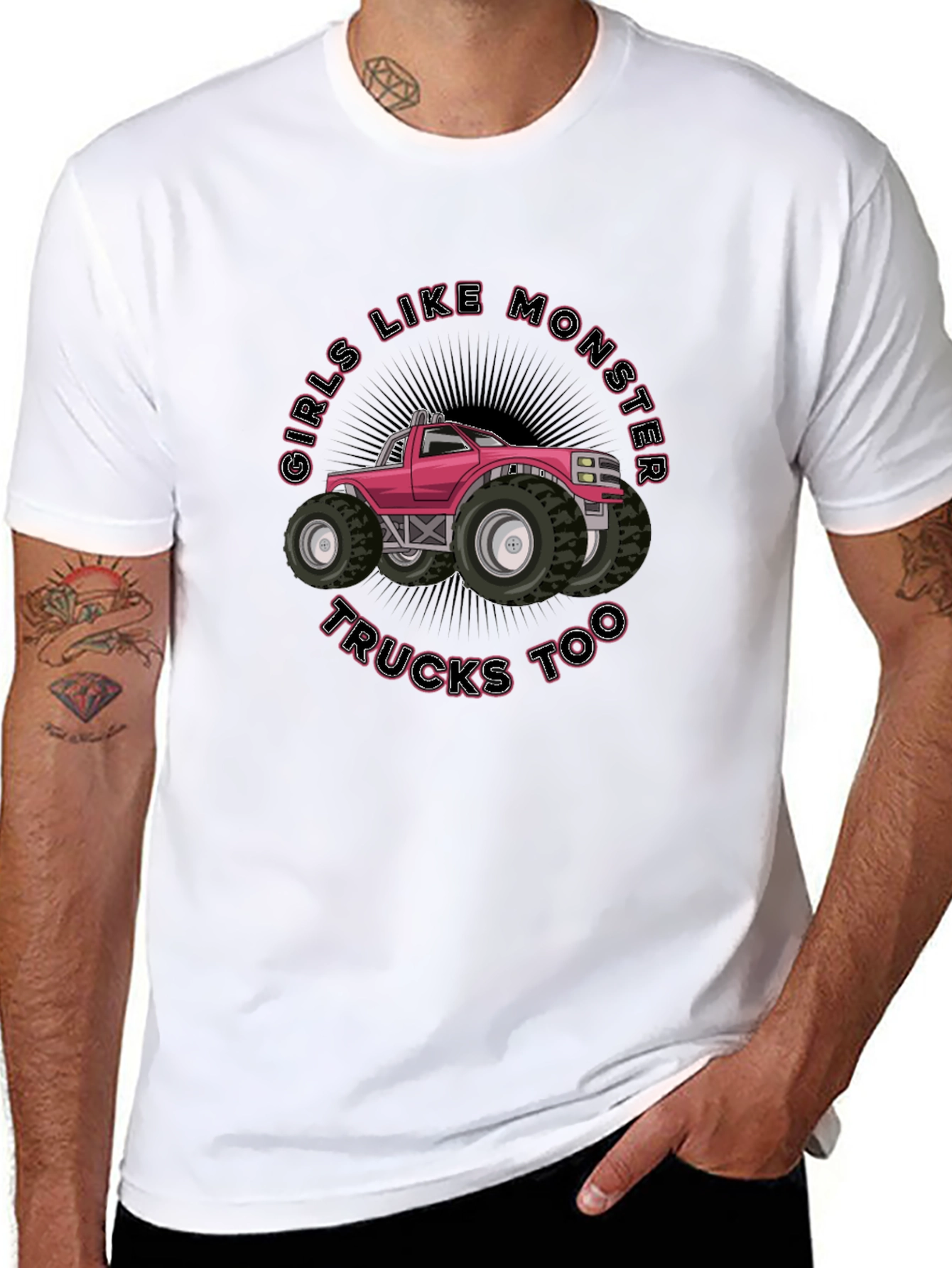 Girls Like Monster Trucks T-Shirt
