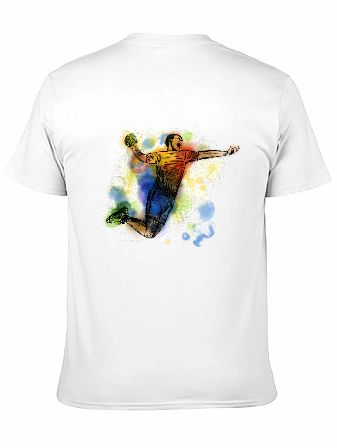 Handball Player Graphic Tee - Black