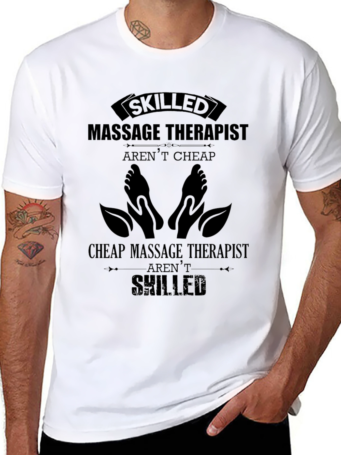 Skilled Massage Therapist Graphic T-Shirt - Premium Cotton
