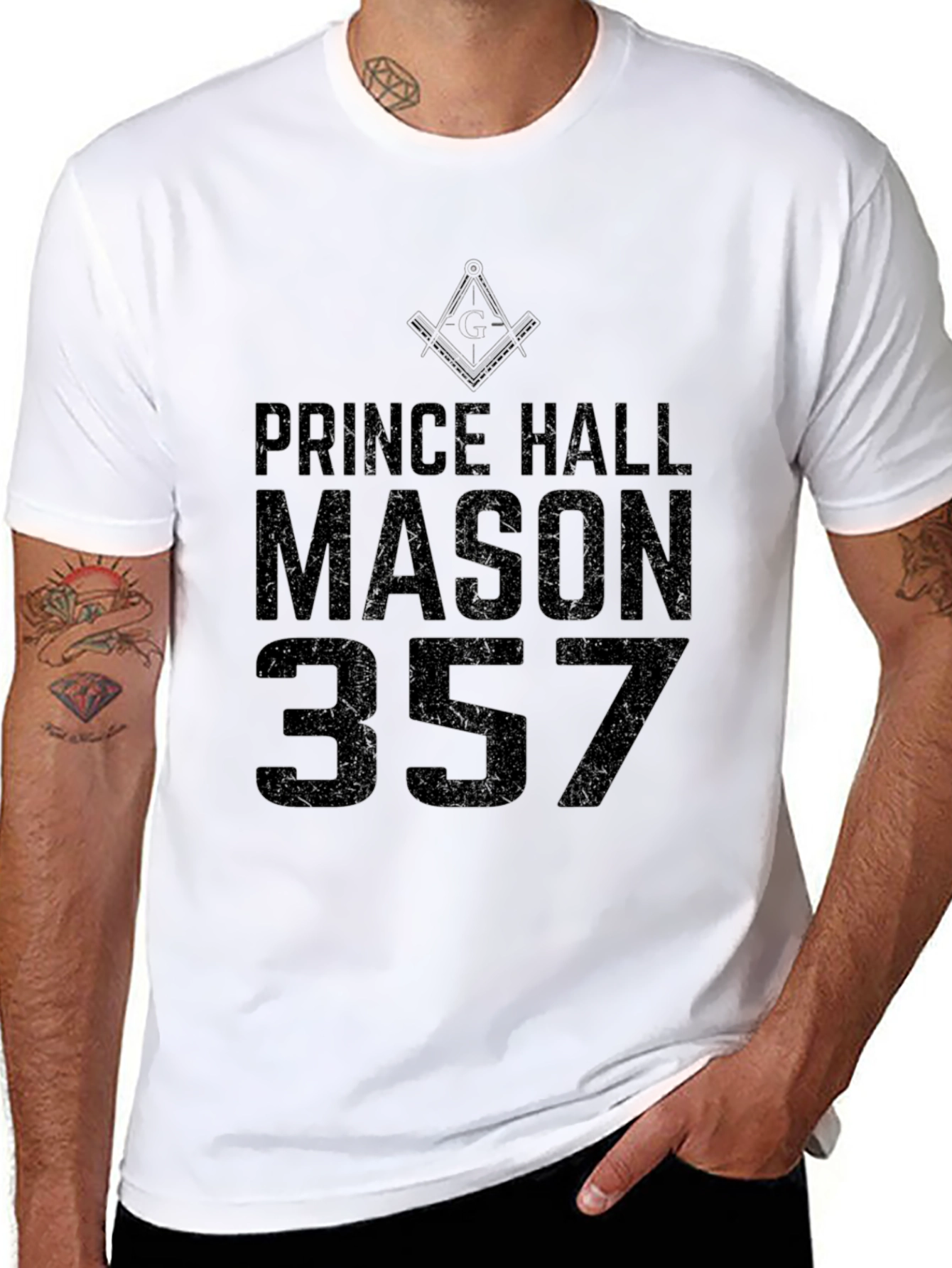 Prince Hall Mason 357 Black T-Shirt