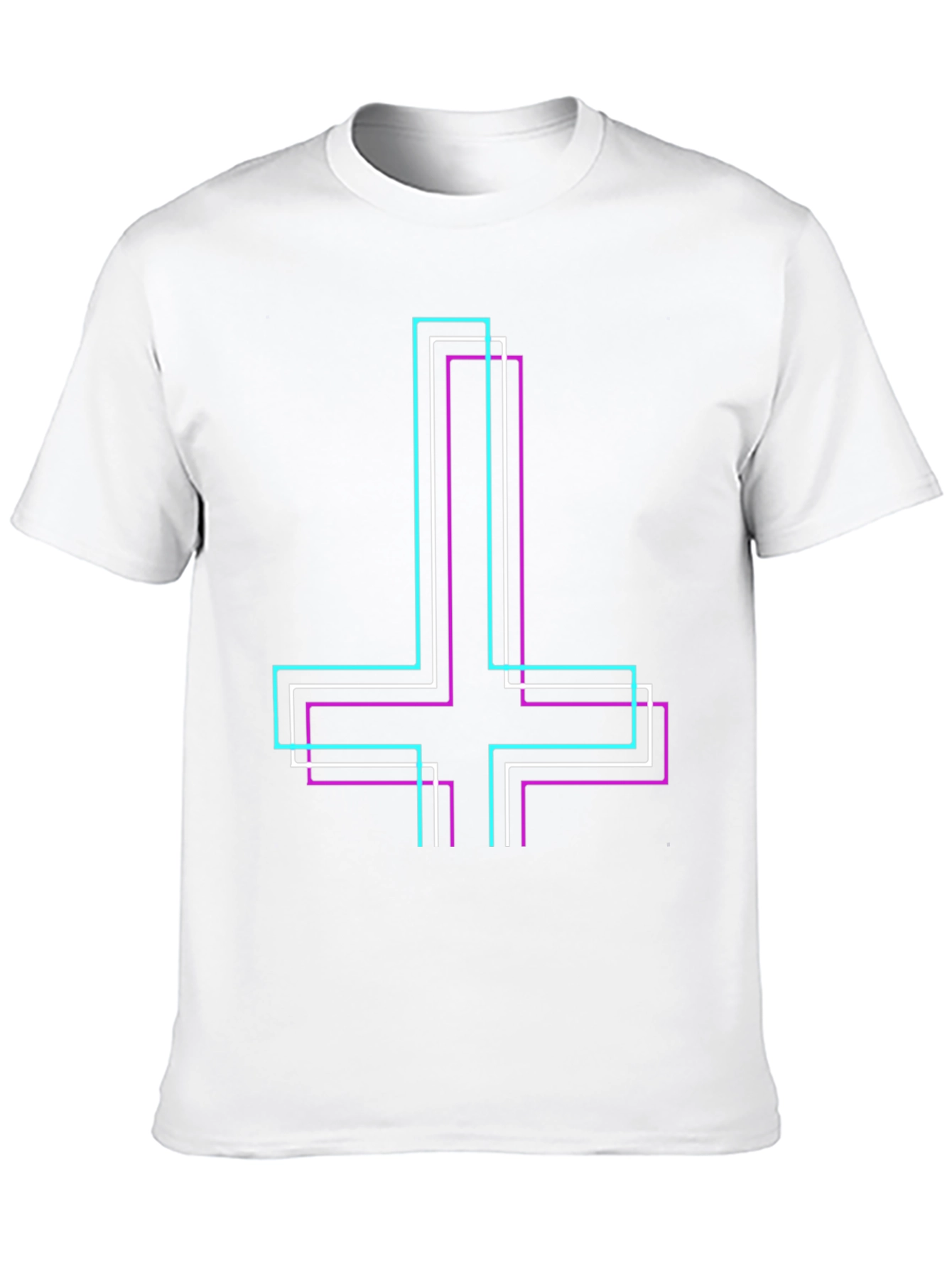 Inverted Cross Graphic Black Tee