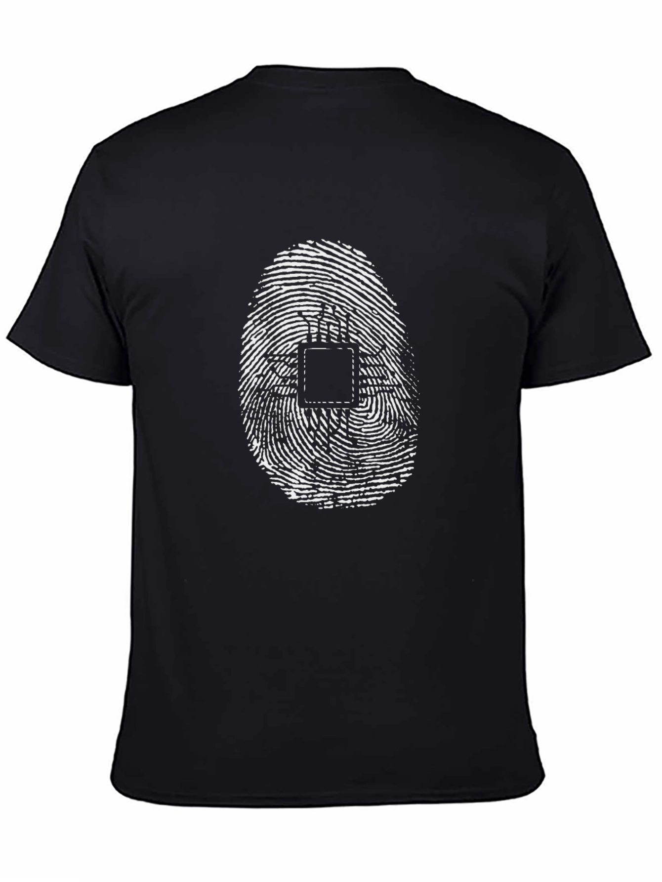 Fingerprint Circuit Black T-Shirt