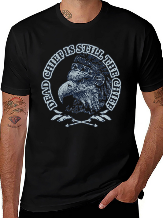 Dead Chief Eagle Graphic Tee - Black Cotton T-Shirt