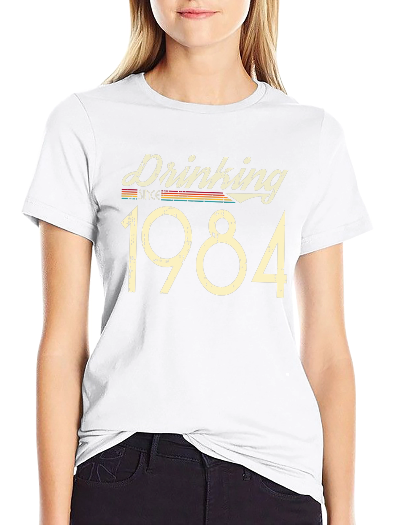 Drinking Since 1984 Black Graphic T-Shirt