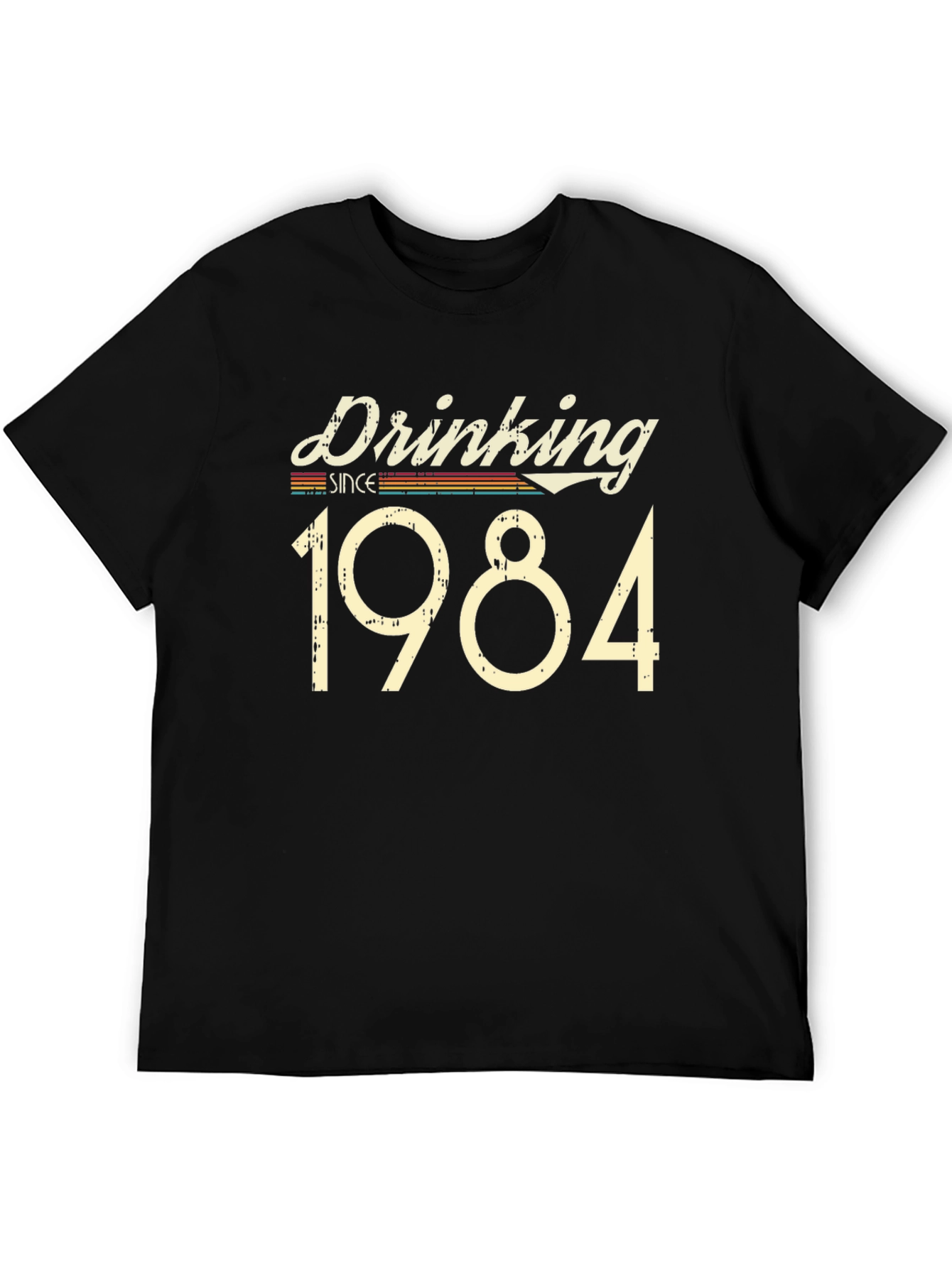 Drinking Since 1984 Black Graphic T-Shirt