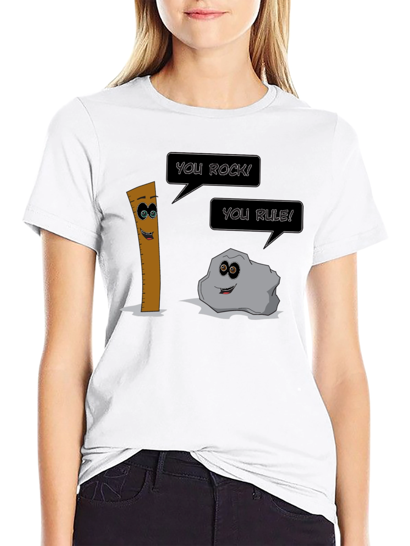Funny Pun T-Shirt: You Rock! You Rule!