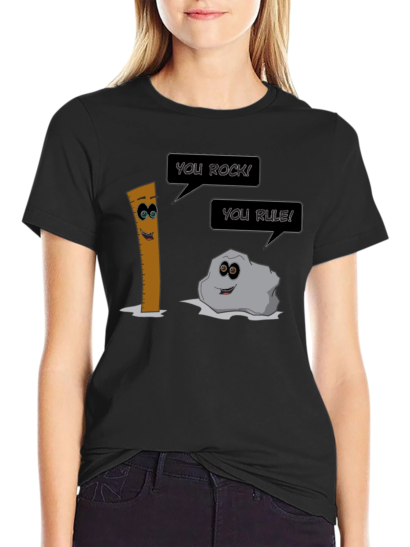 Funny Pun T-Shirt: You Rock! You Rule!