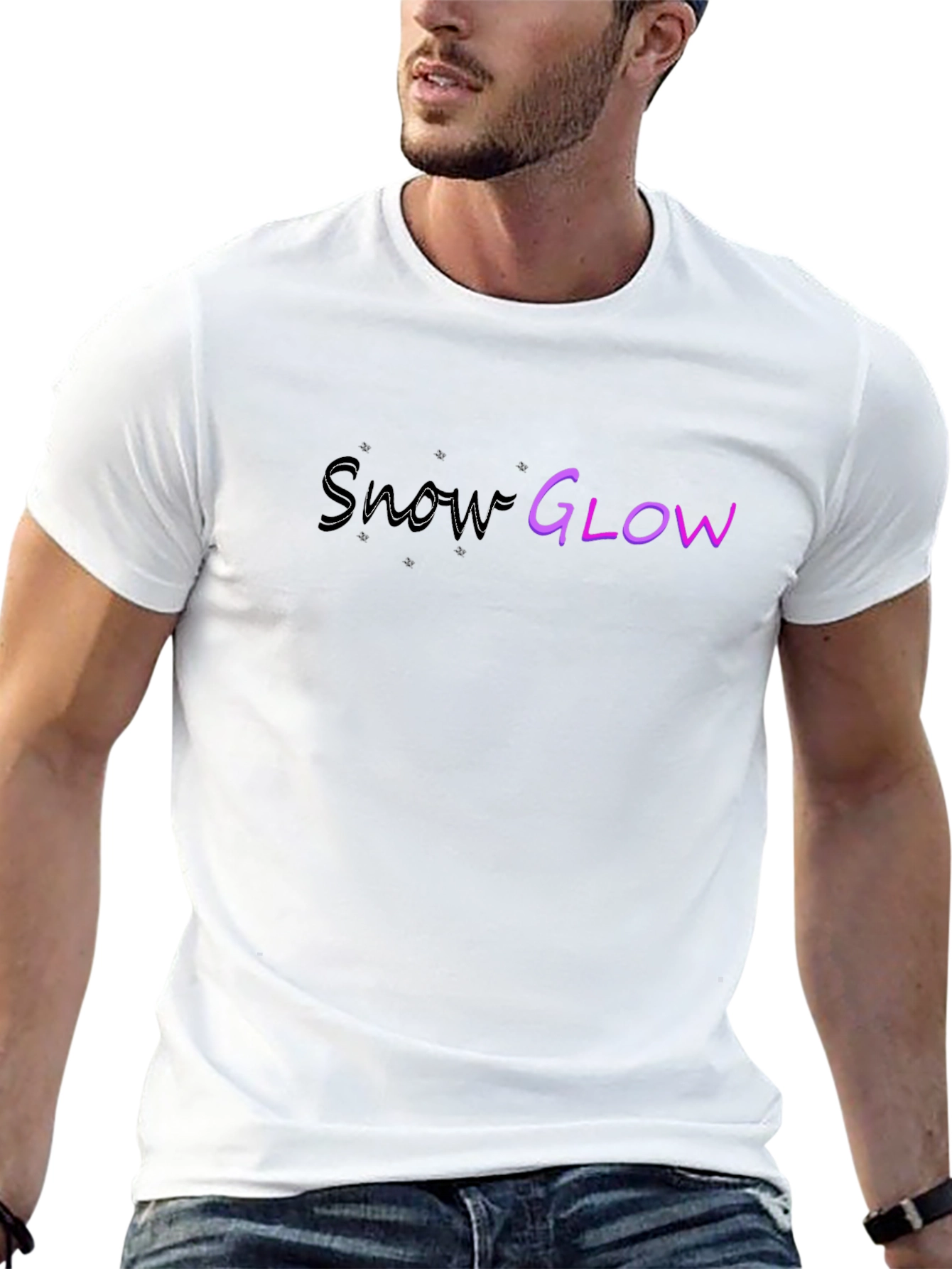 Snow Glow Graphic T-Shirt - Black