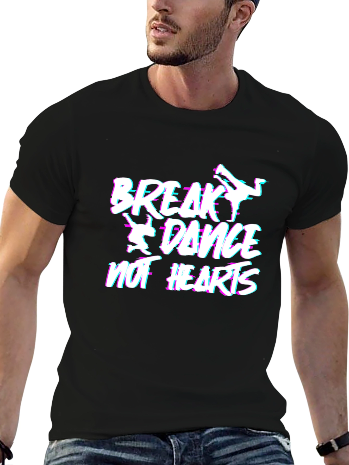 Break Dance Not Hearts Graphic T-Shirt