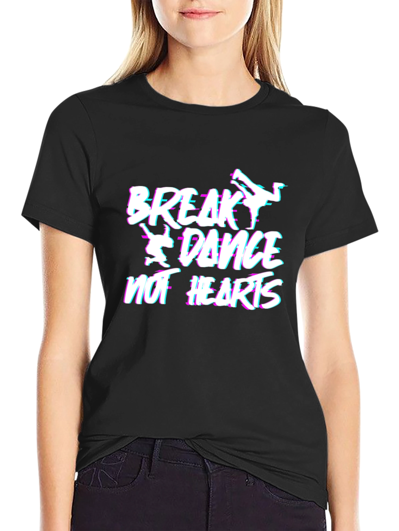 Break Dance Not Hearts Graphic T-Shirt