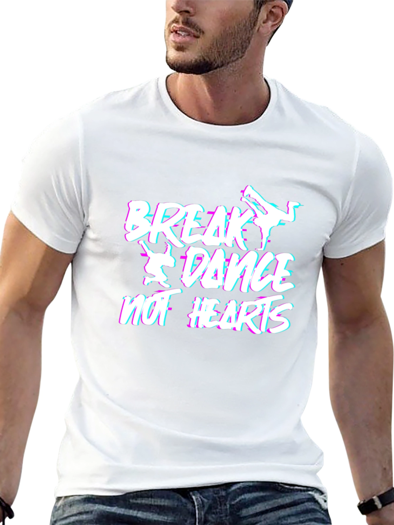 Break Dance Not Hearts Graphic T-Shirt