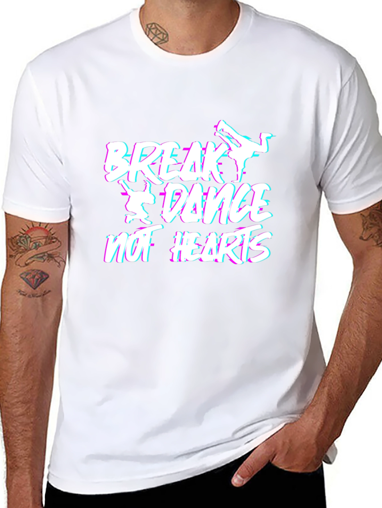 Break Dance Not Hearts Graphic T-Shirt
