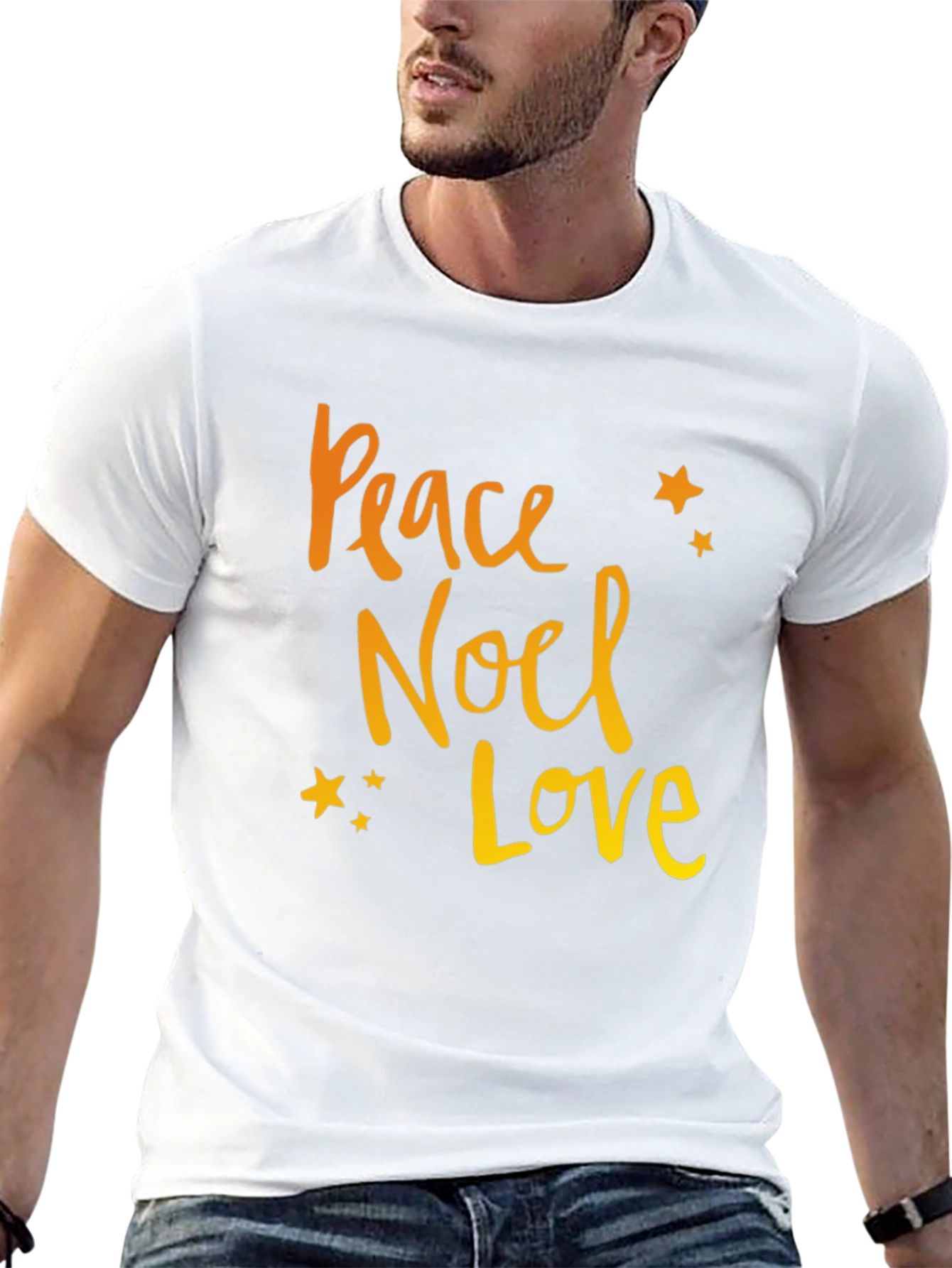 Peace Noel Love Black Graphic Tee