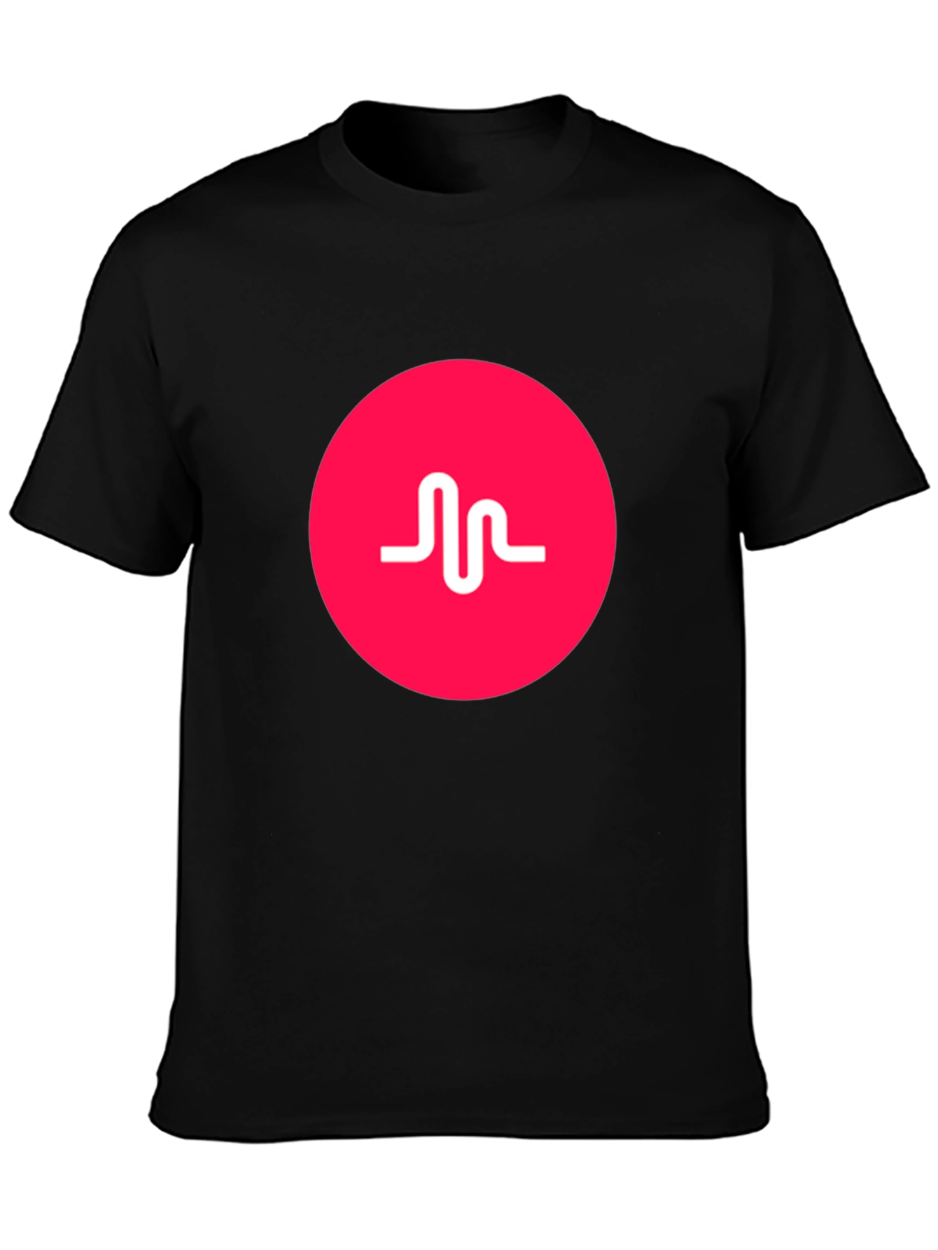 Black T-Shirt with Pink Musical.ly Logo