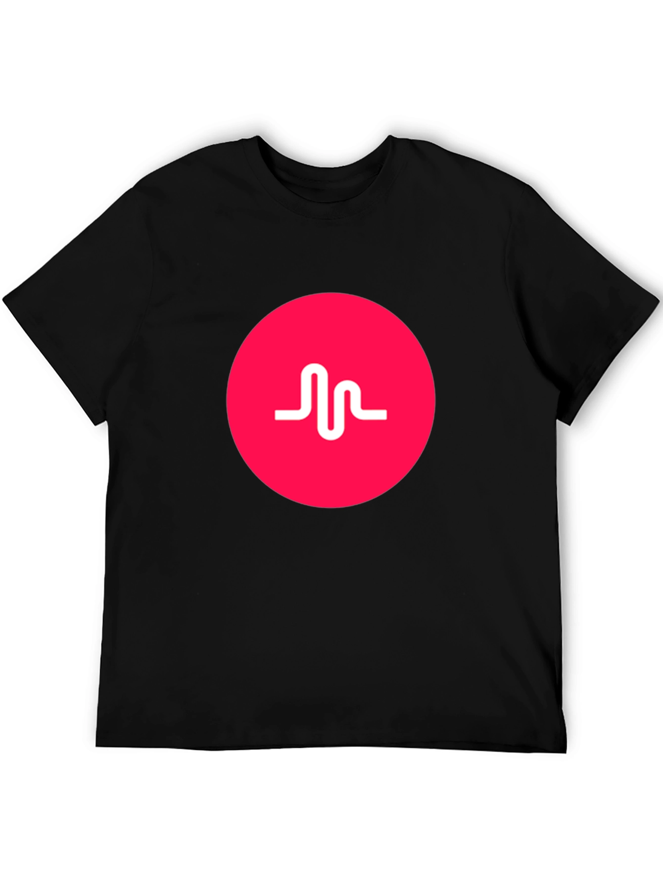 Black T-Shirt with Pink Musical.ly Logo