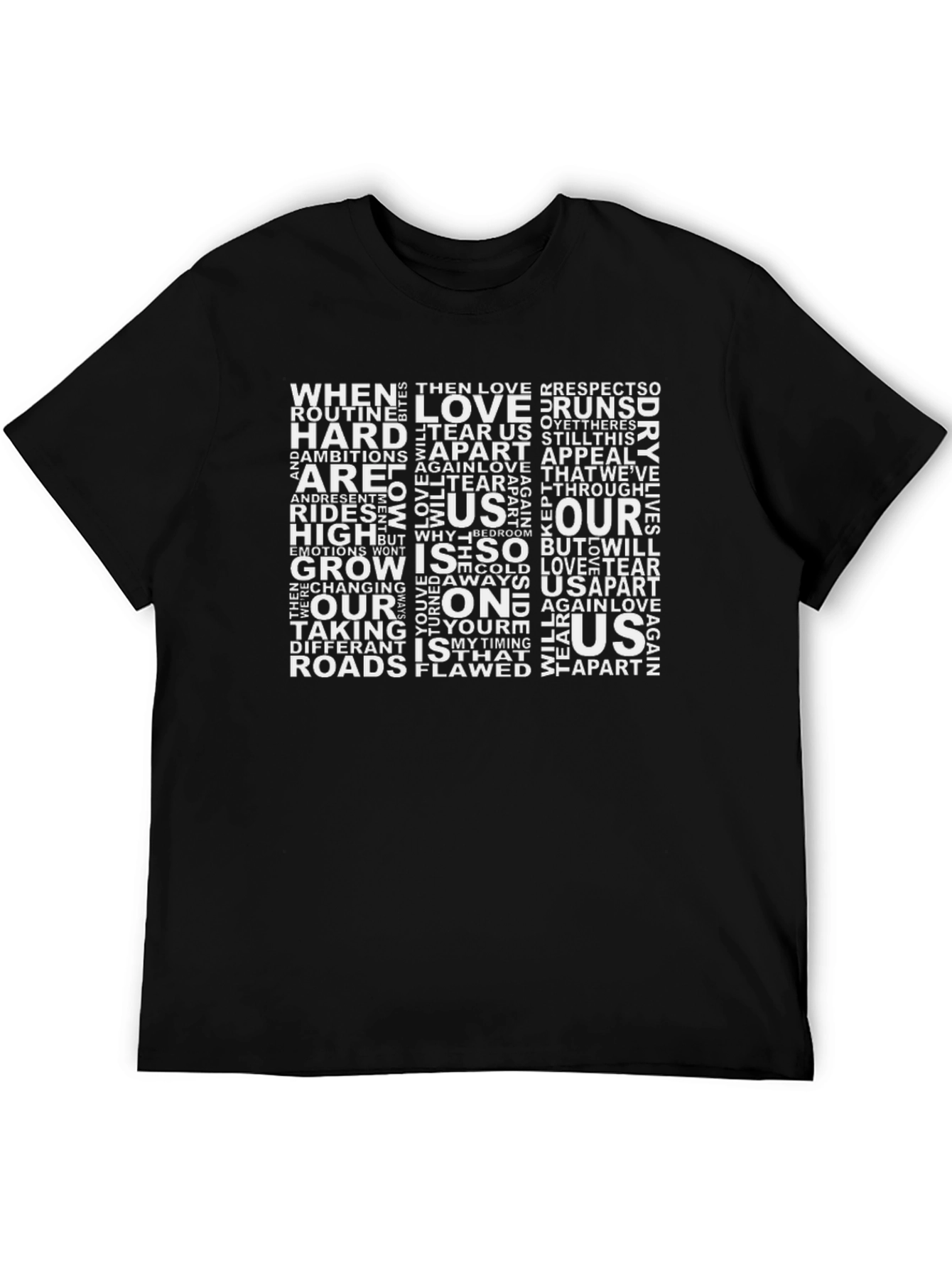 Word Art Graphic Tee - Black