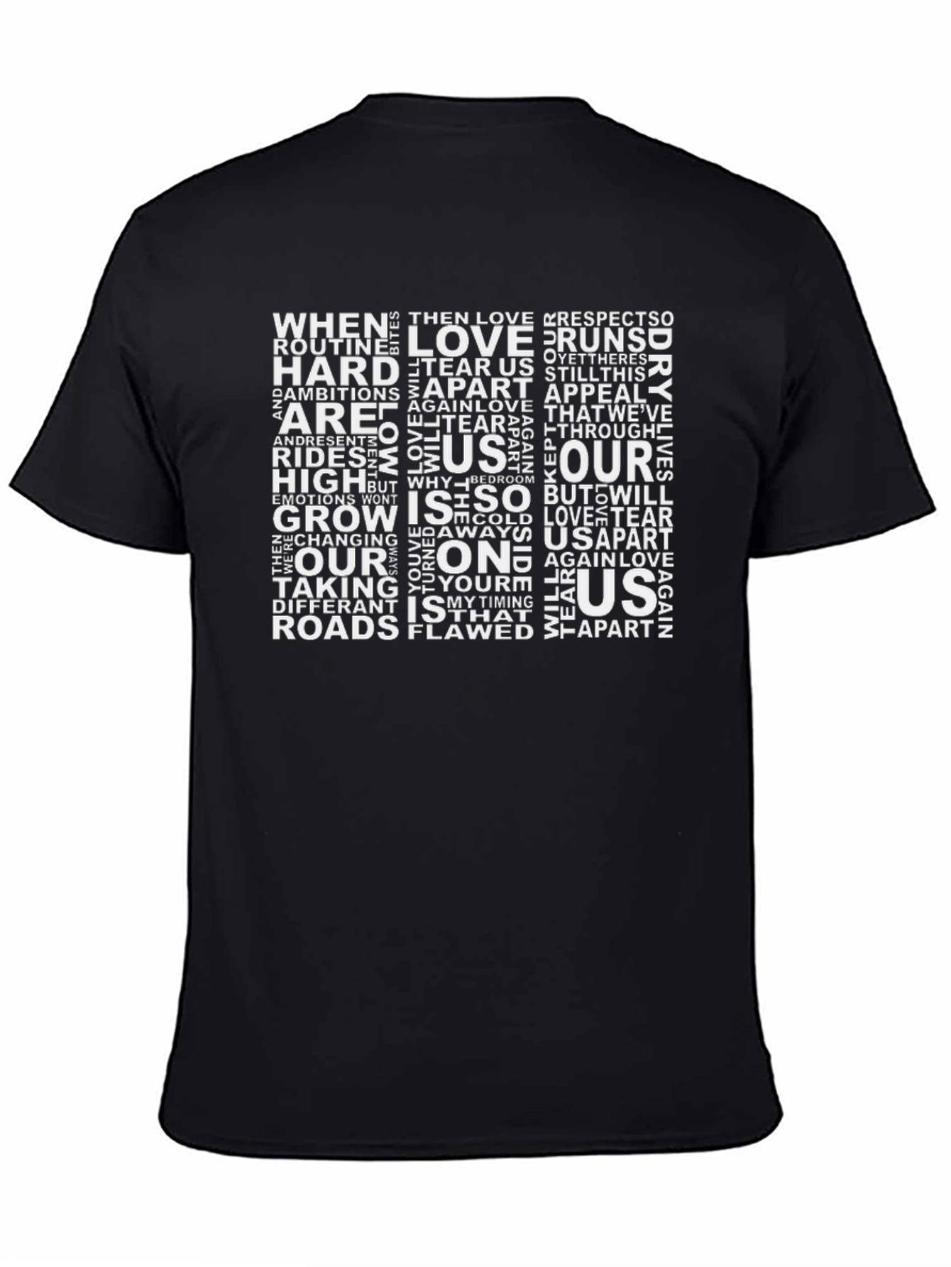 Word Art Graphic Tee - Black